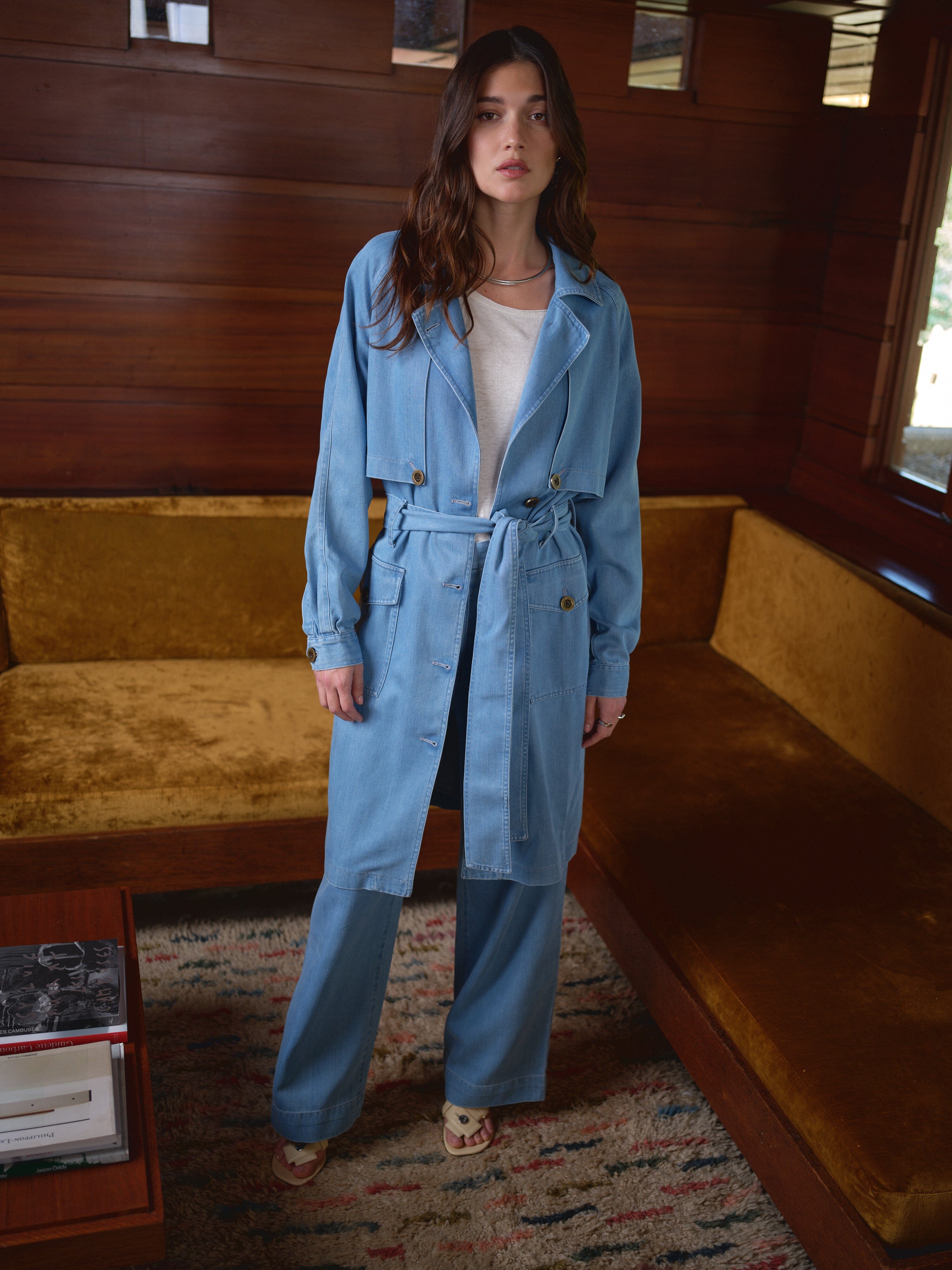 Amelie Trench Coat in Tencel Cotton Blend