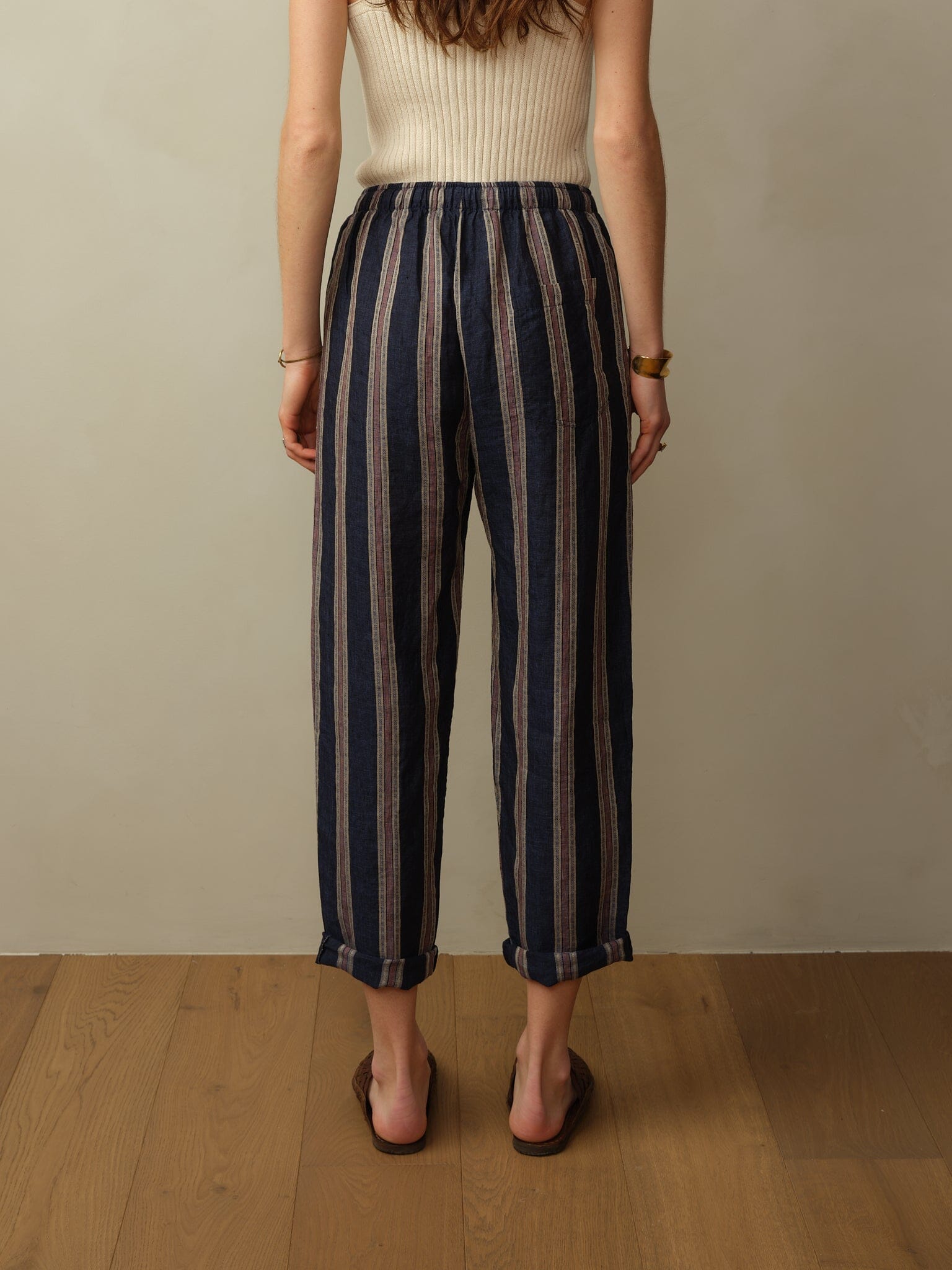 Bali Pant in Embroidered Linen