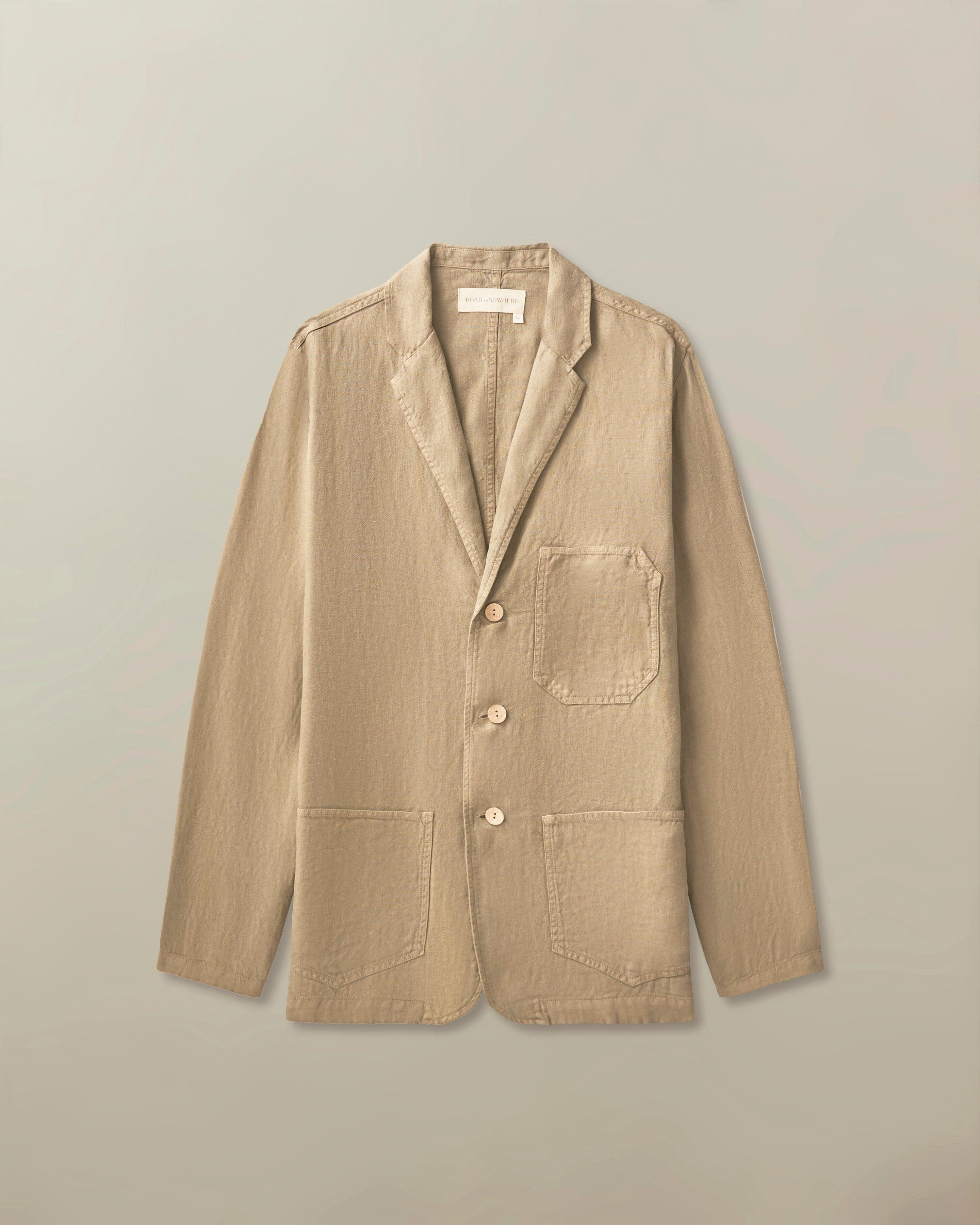 Biarritz Unstructured Blazer in Garment Dyed Linen