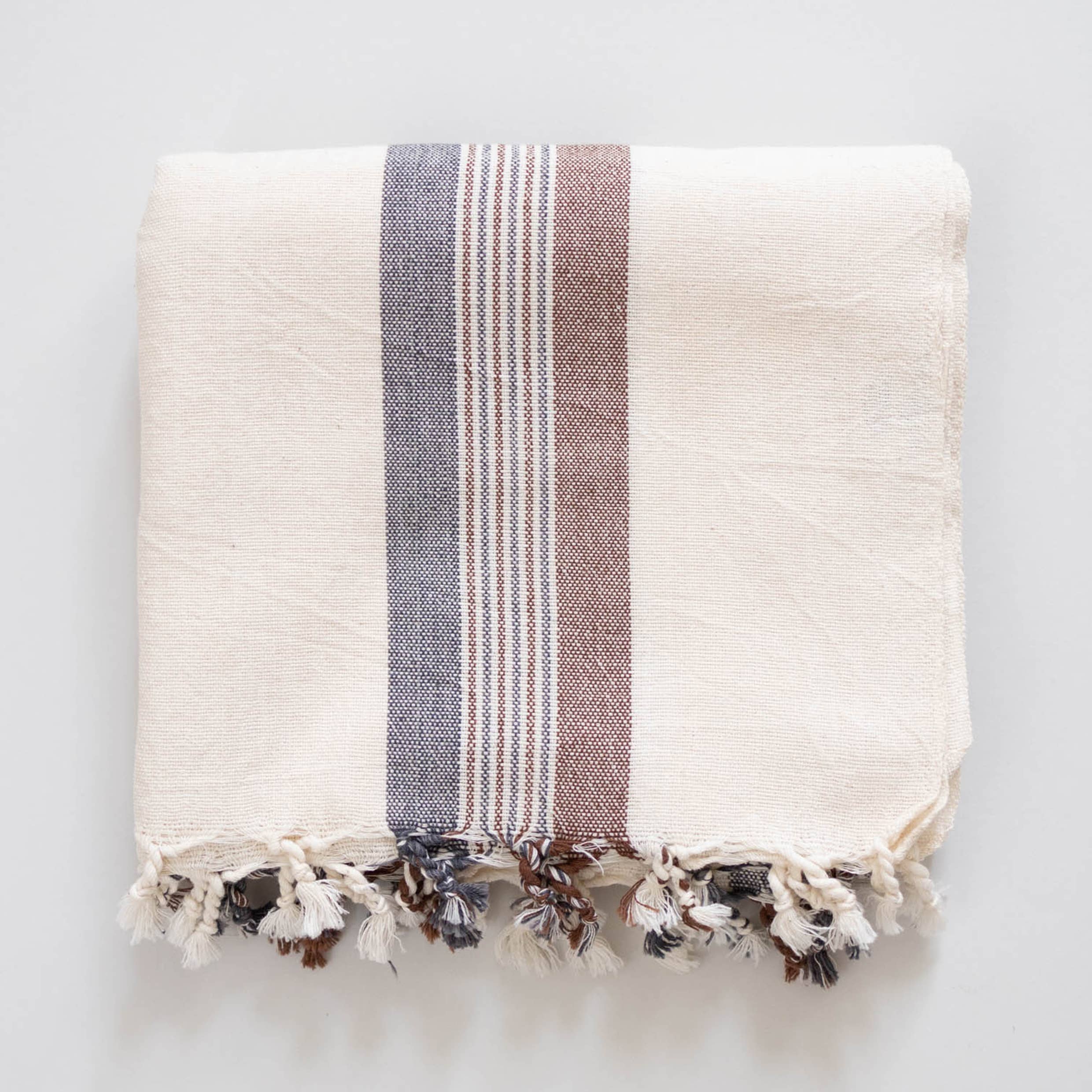 Home and Loft - Brown Cream Nomad Towel