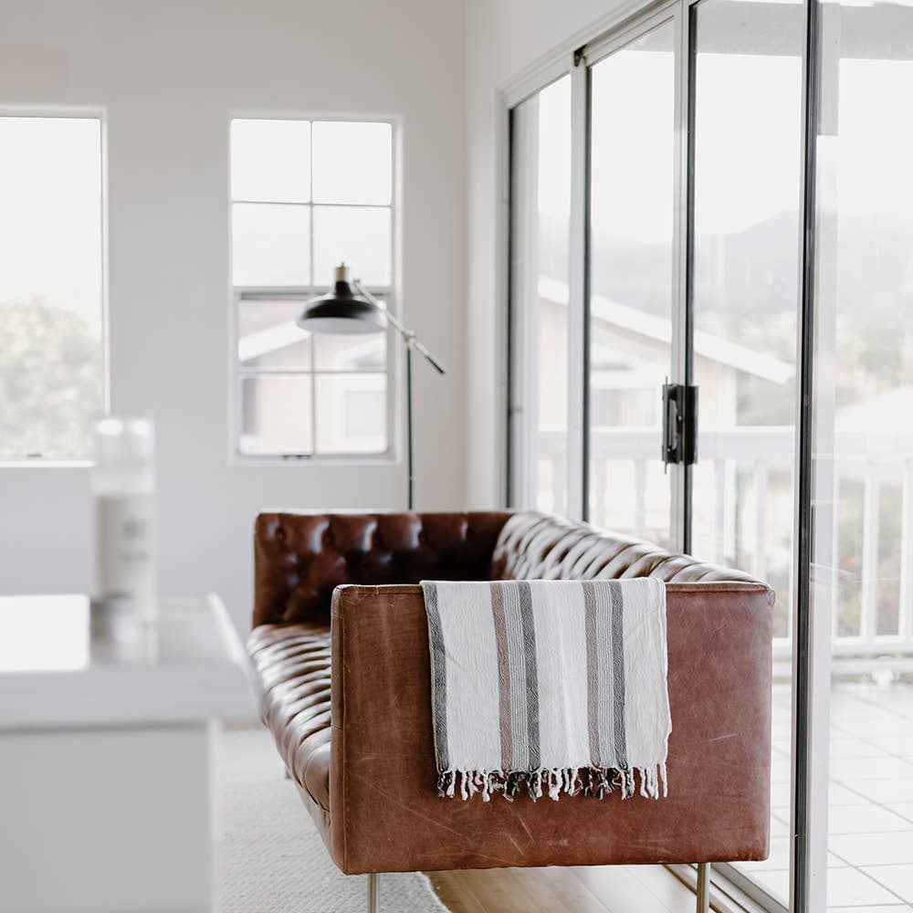 Home and Loft - Brown Cream Nomad Towel