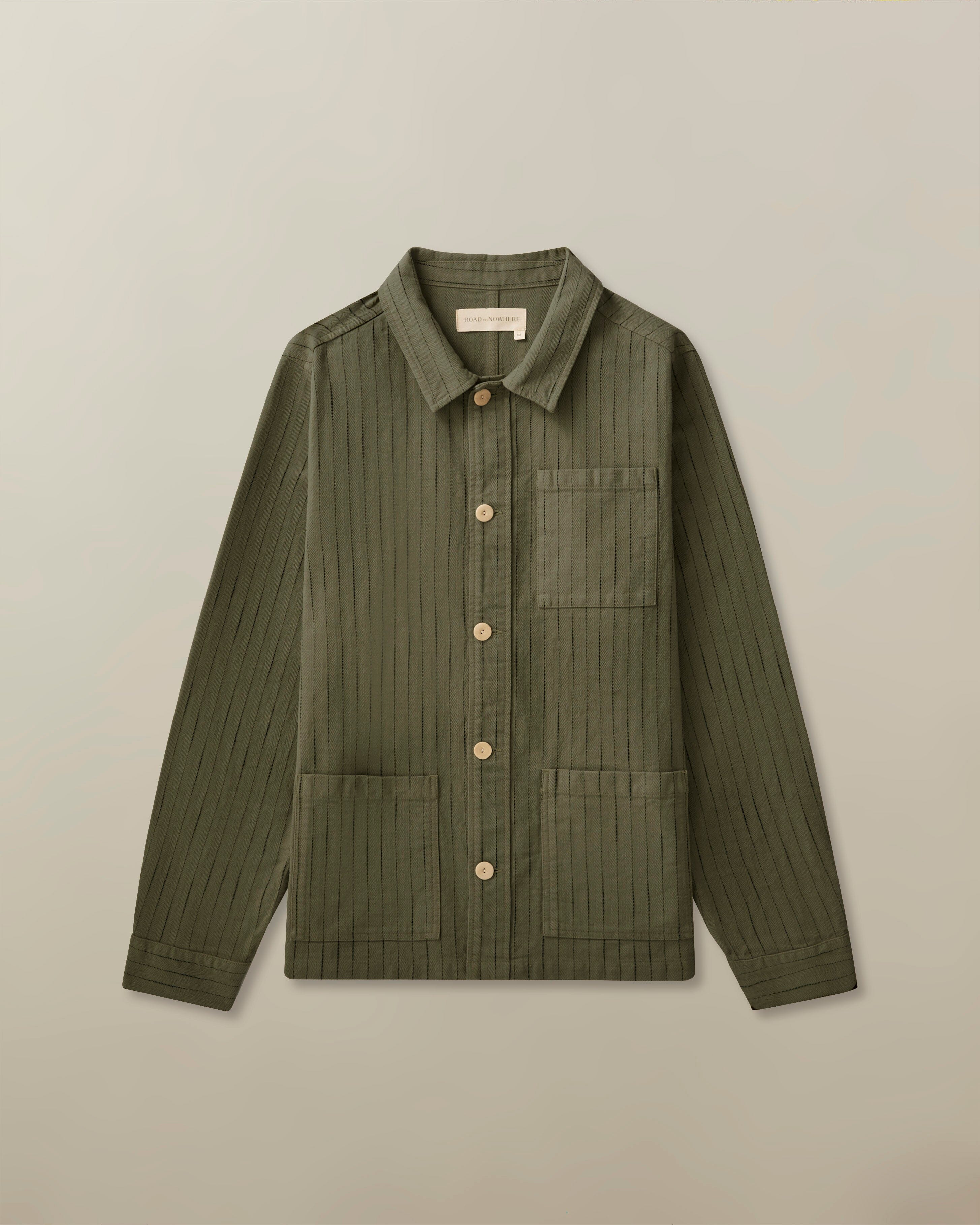Clint Jacket in Cotton Stripe