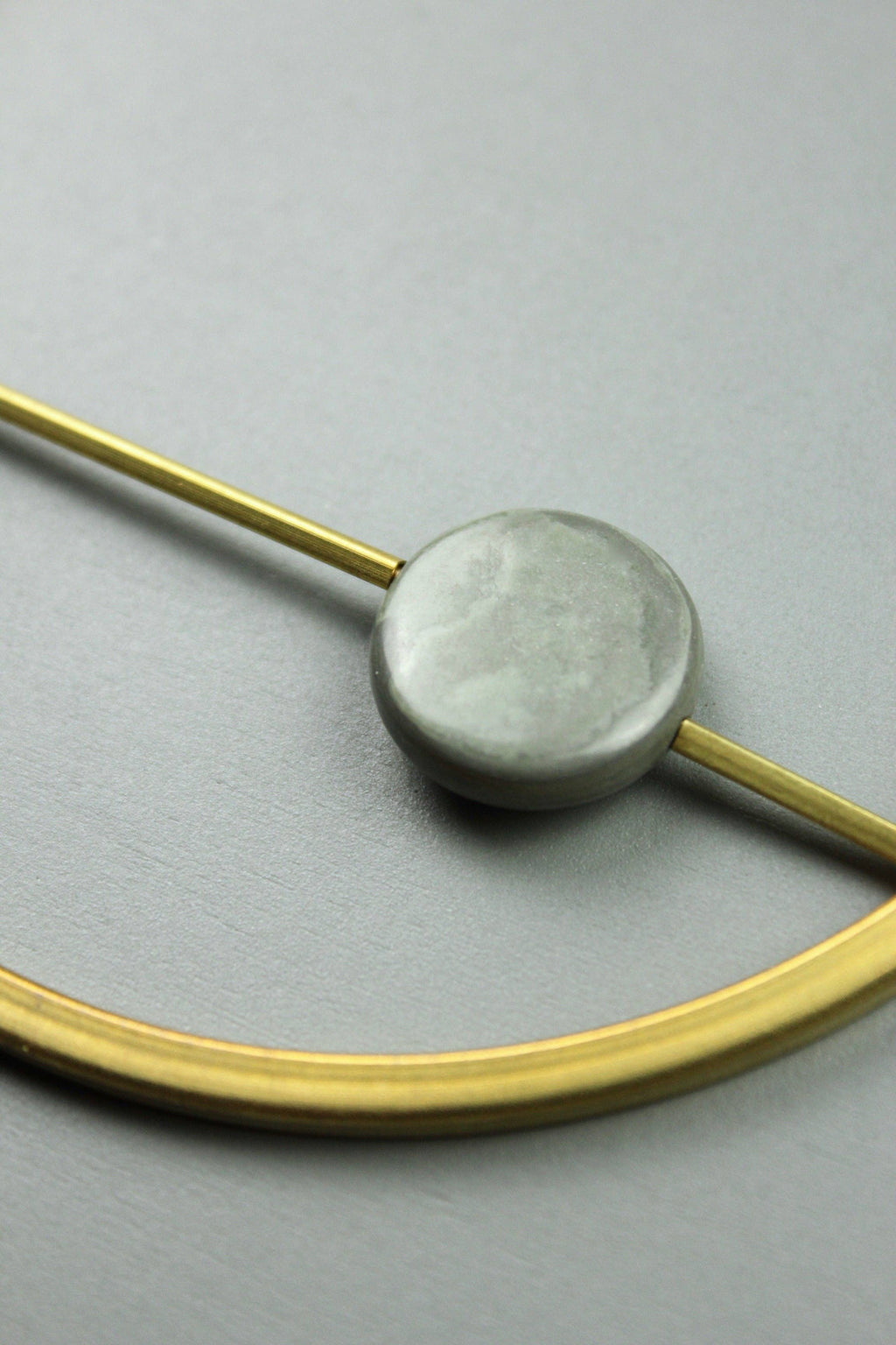 David Aubrey Jewelry - ATH122 Geometric Brass Necklace