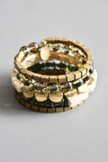 David Aubrey Jewelry - ATHB03 Jade and Brass Wrap Bracelet