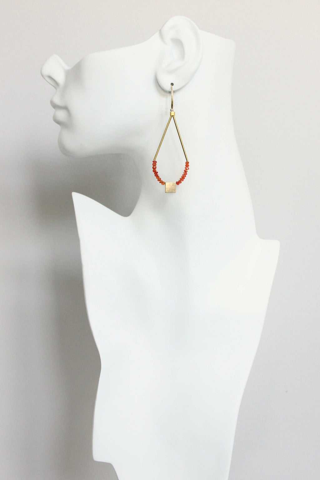 David Aubrey Jewelry - FERE90  Faceted Carnelian Earrings