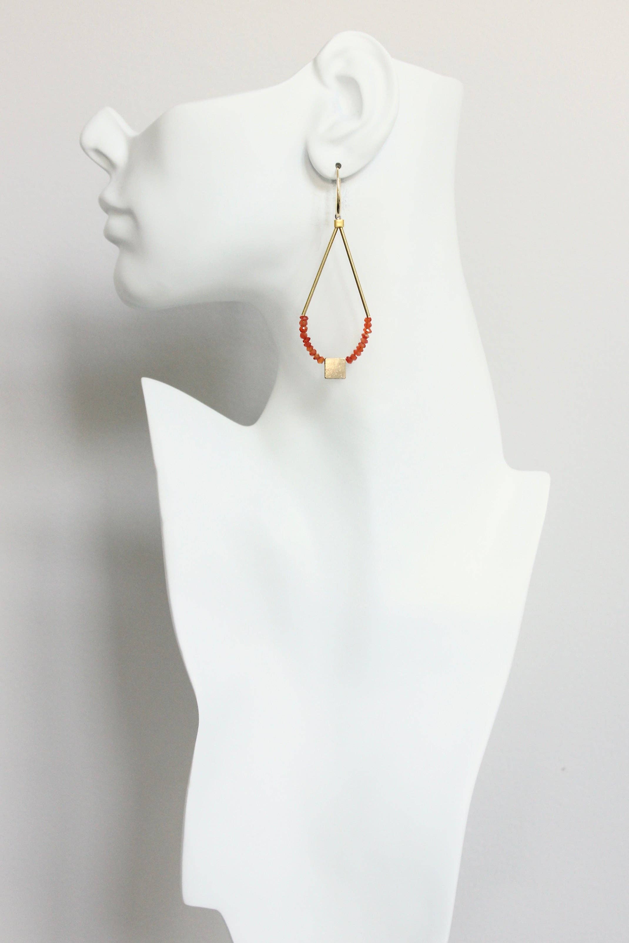 David Aubrey Jewelry - FERE90  Faceted Carnelian Earrings