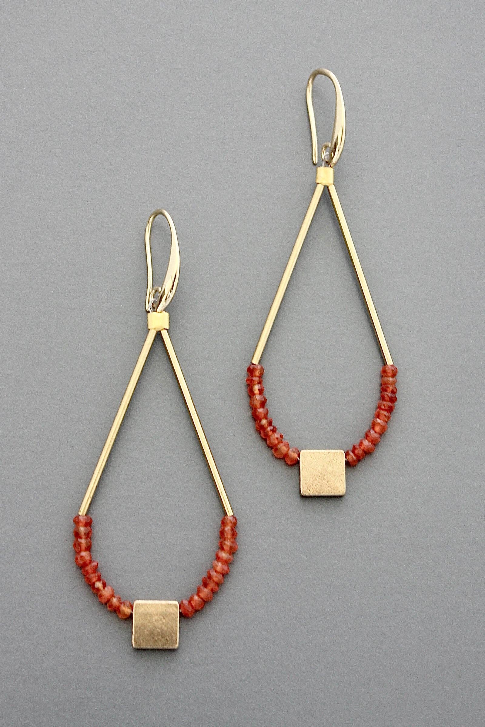 David Aubrey Jewelry - FERE90  Faceted Carnelian Earrings