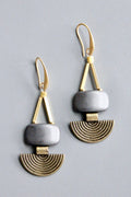 David Aubrey Jewelry - HYLE42 Artdeco Hematite Earrings