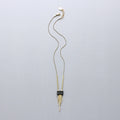 David Aubrey Jewelry - JLT316  Black and Brass Fringe Necklace