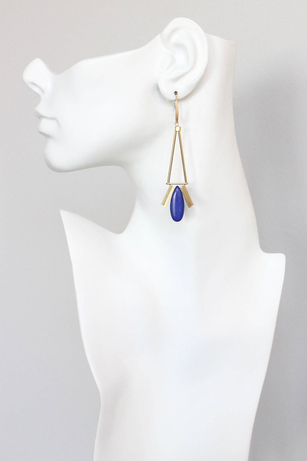 David Aubrey Jewelry - KYLE65 Cobalt Artdeco Earrings