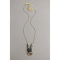 David Aubrey Jewelry - XIN318 Black Agate Geometric Pendant Necklace