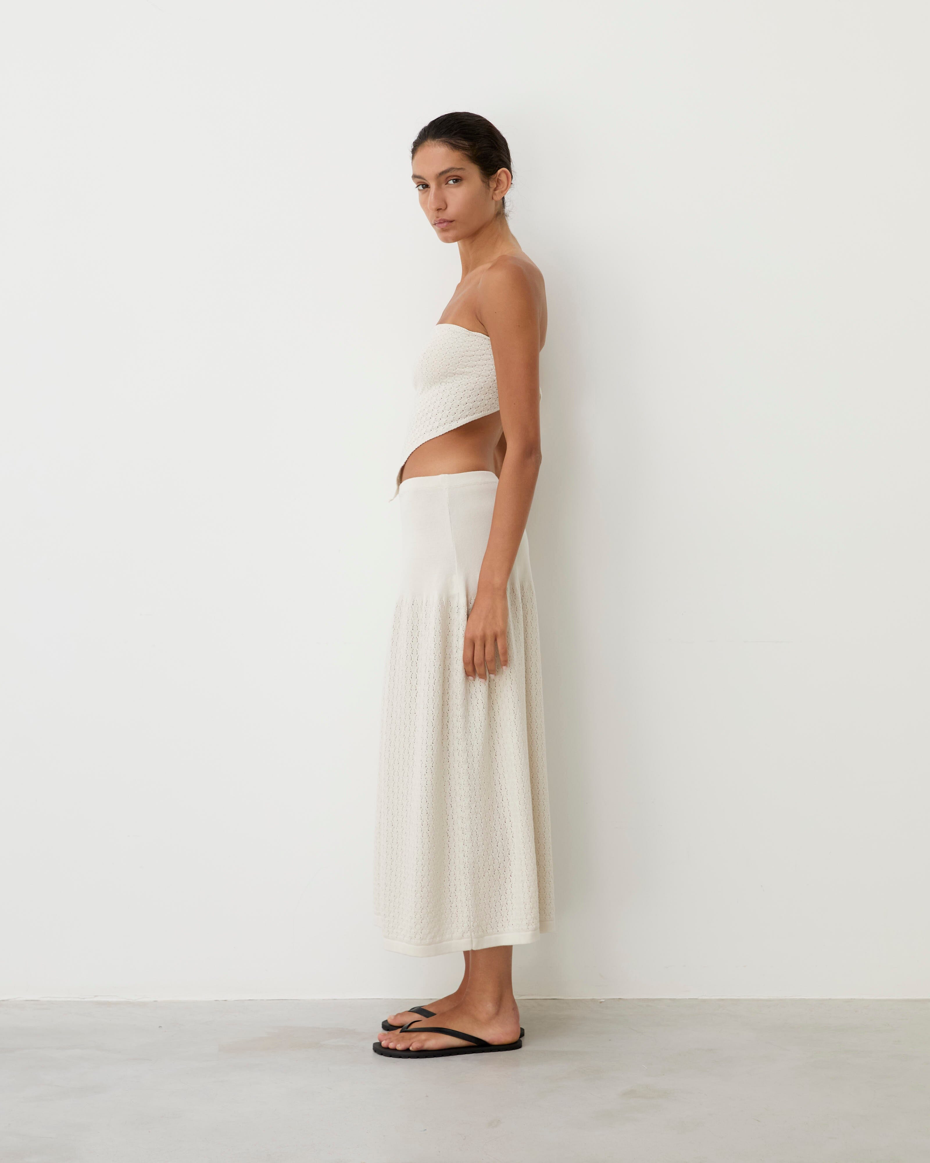 Diarte - Cora White Smoke Skirt