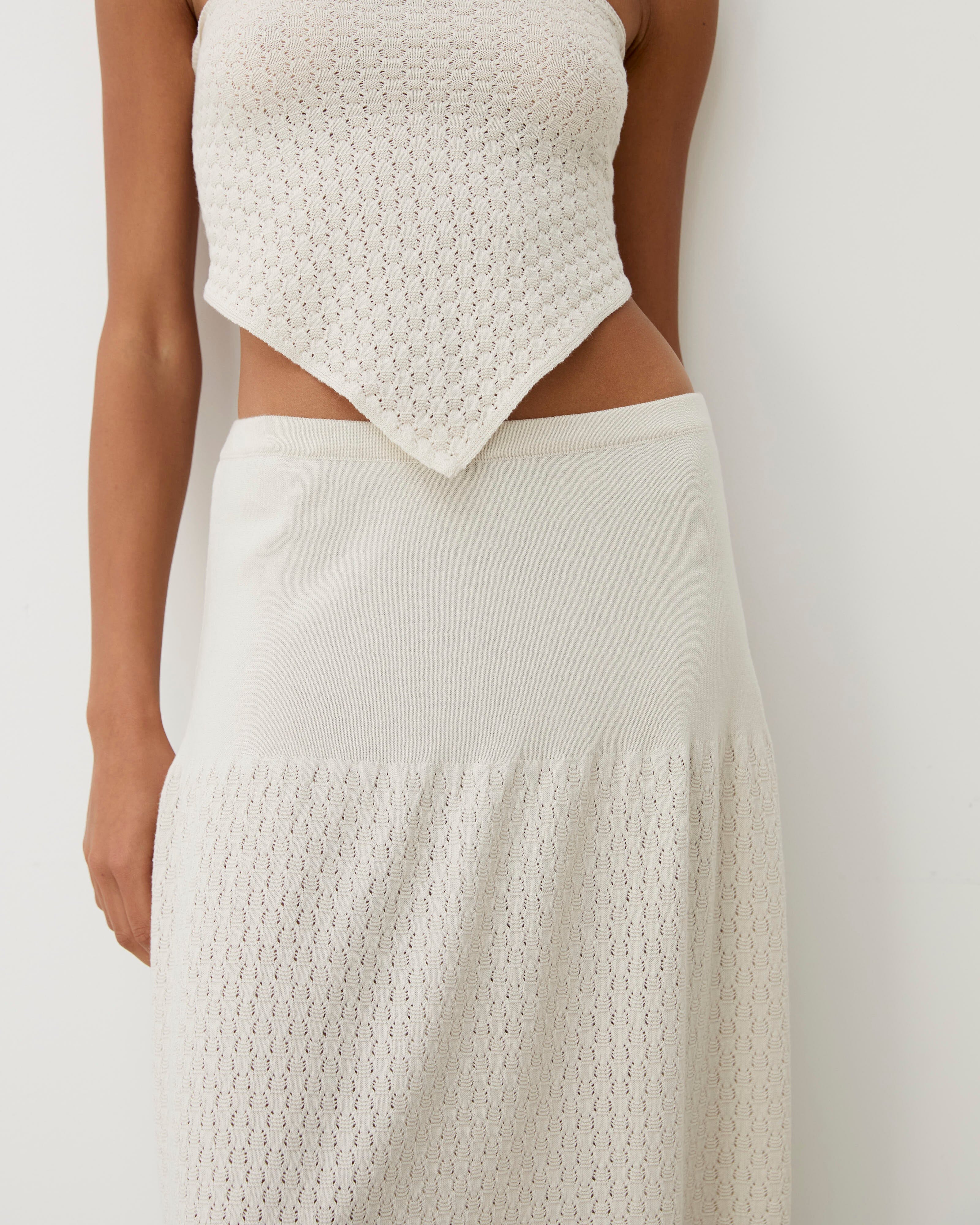 Diarte - Cora White Smoke Skirt