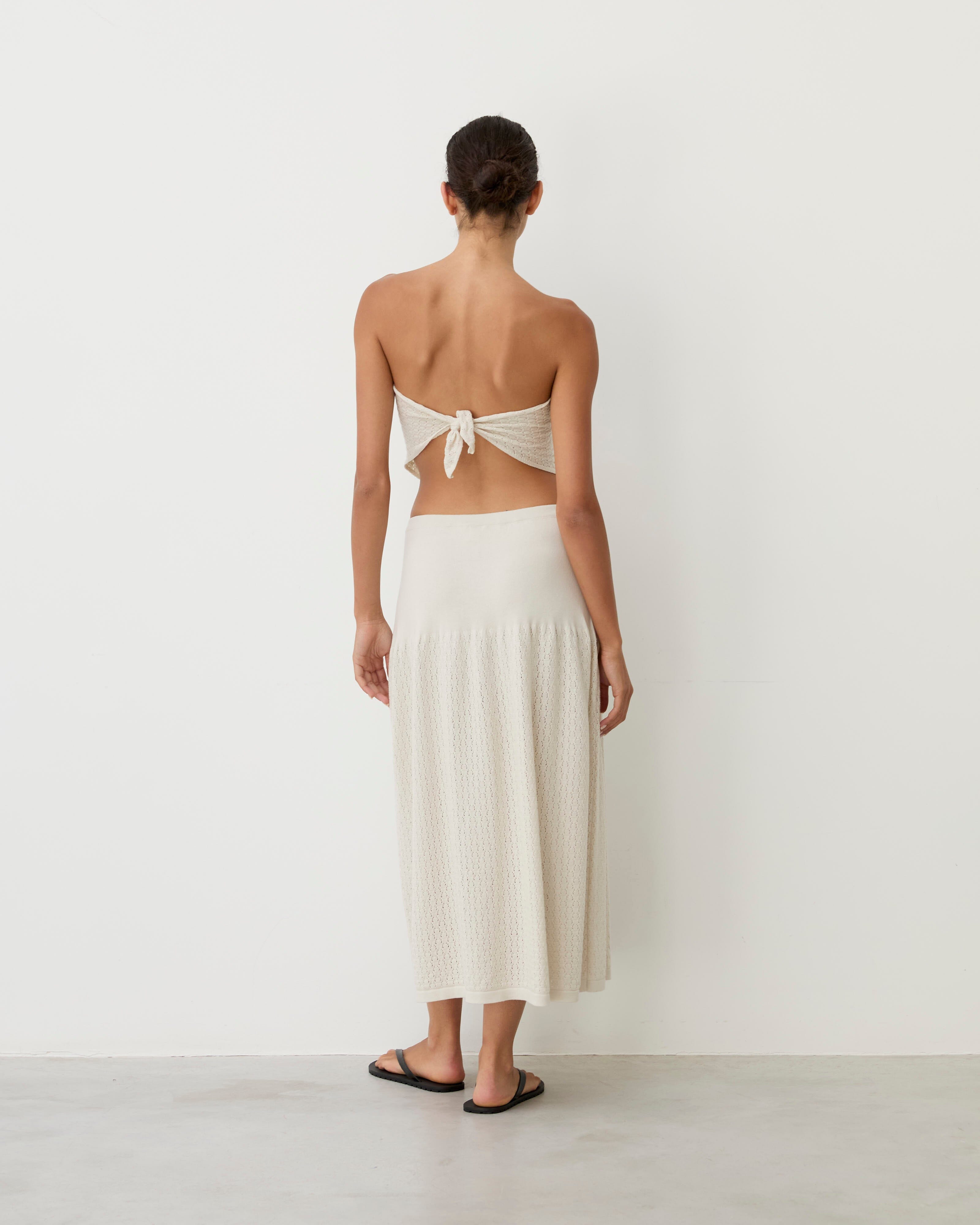 Diarte - Cora White Smoke Skirt