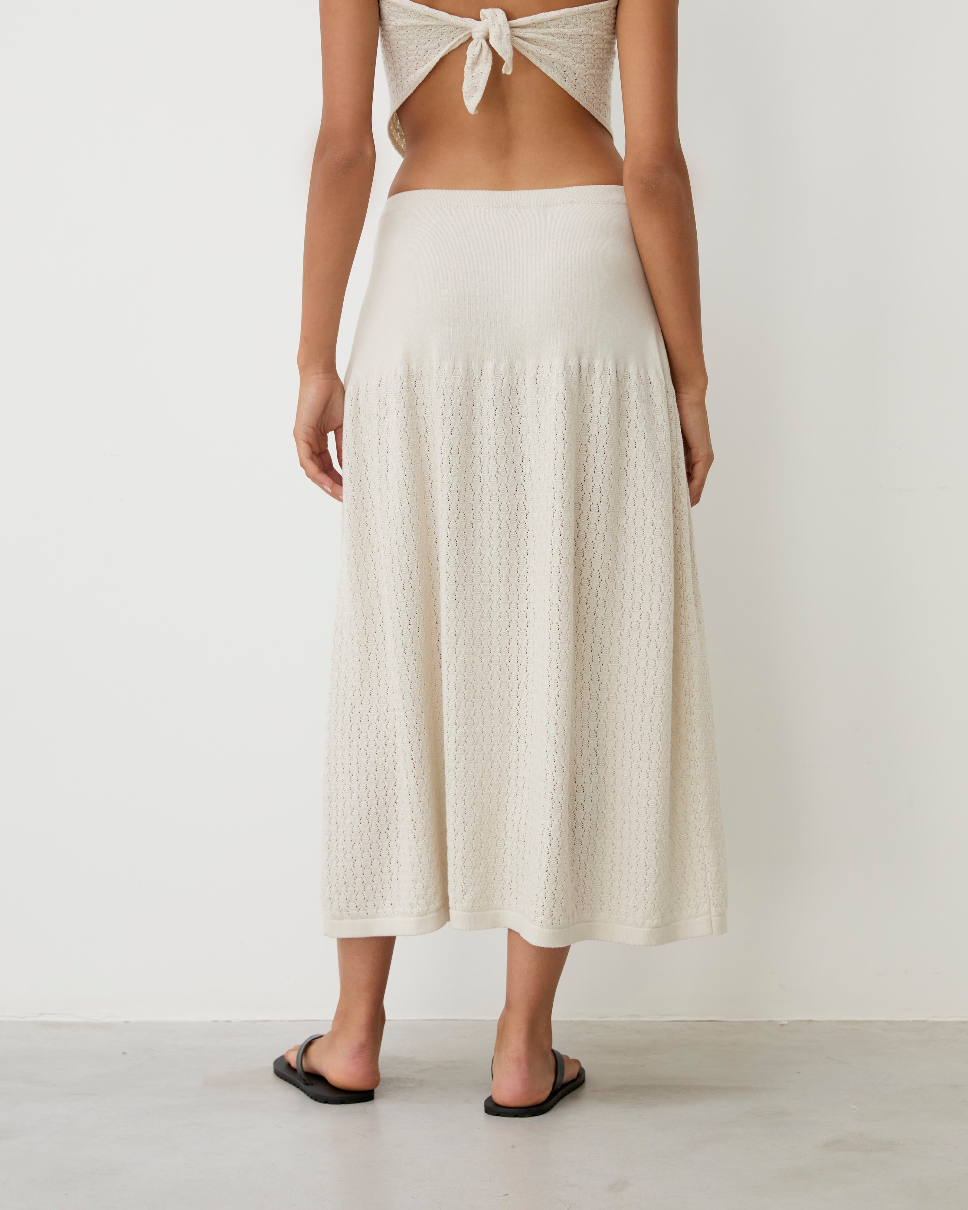 Diarte - Cora White Smoke Skirt