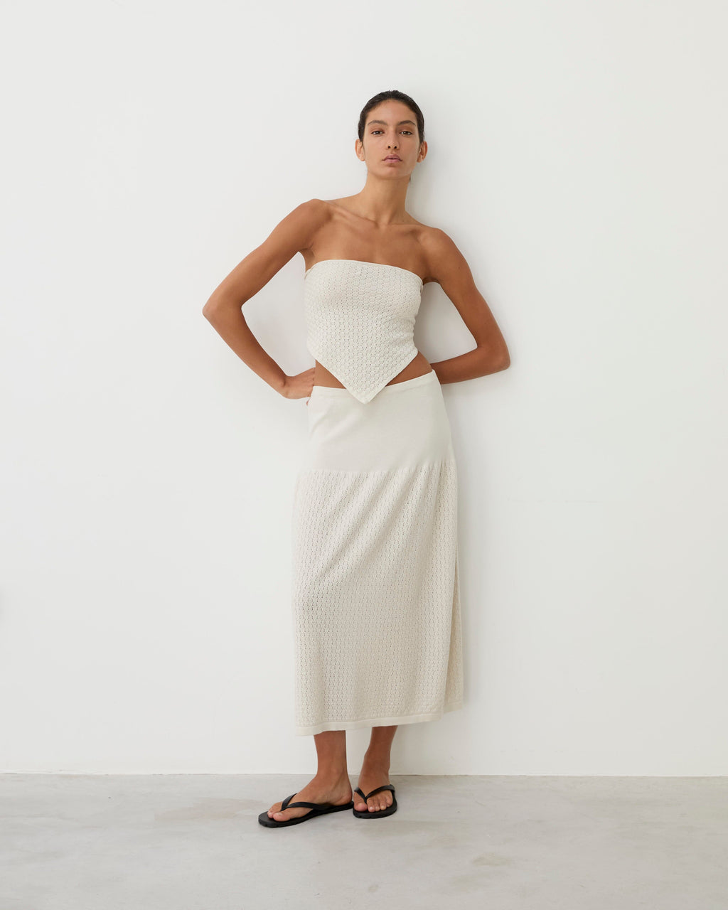 Diarte - Cora White Smoke Skirt