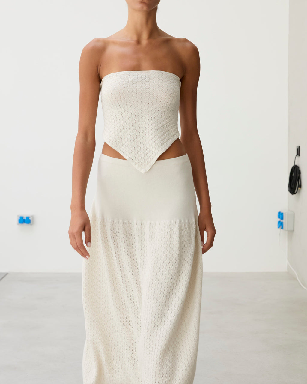Diarte - Cora White Smoke Skirt