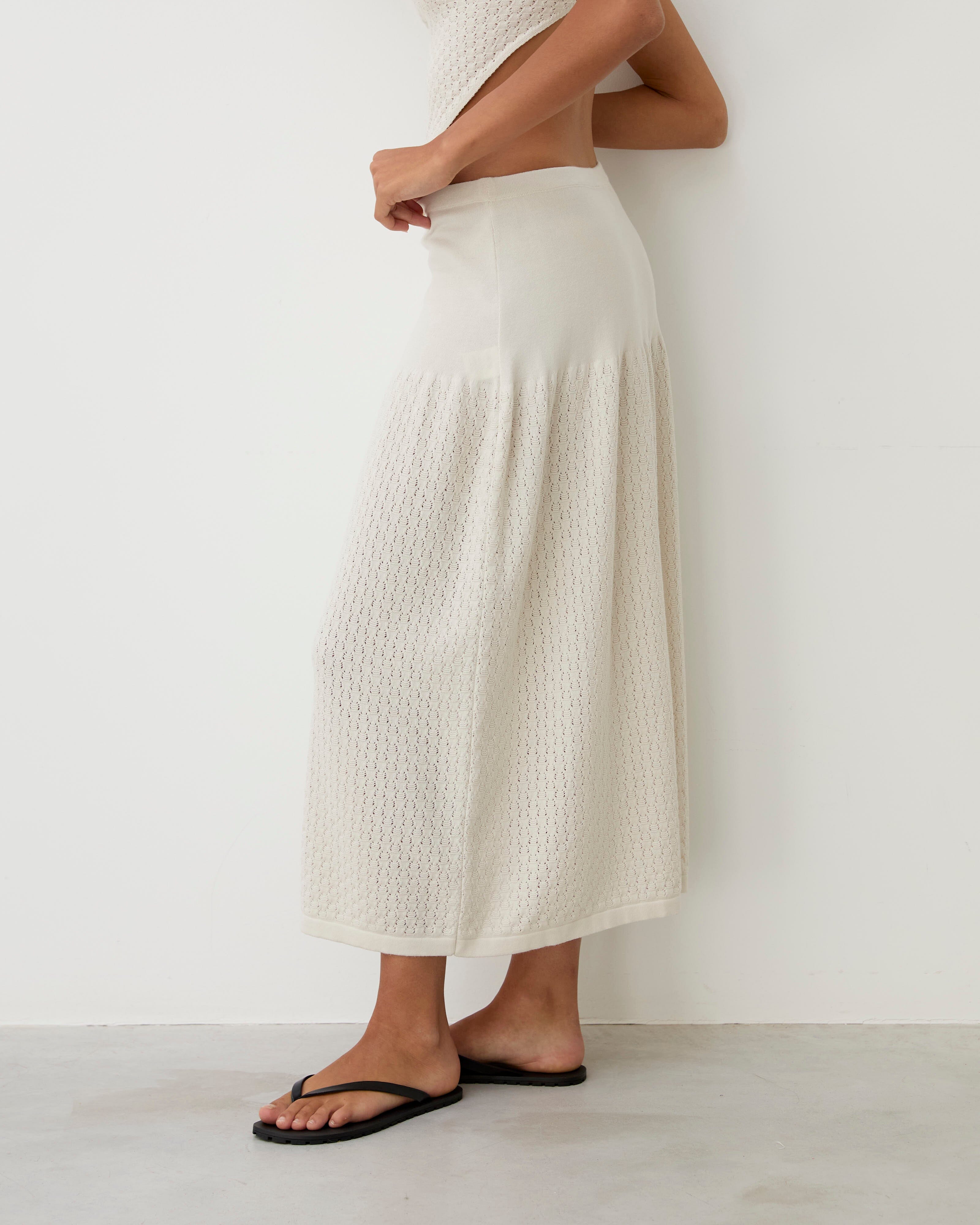 Diarte - Cora White Smoke Skirt