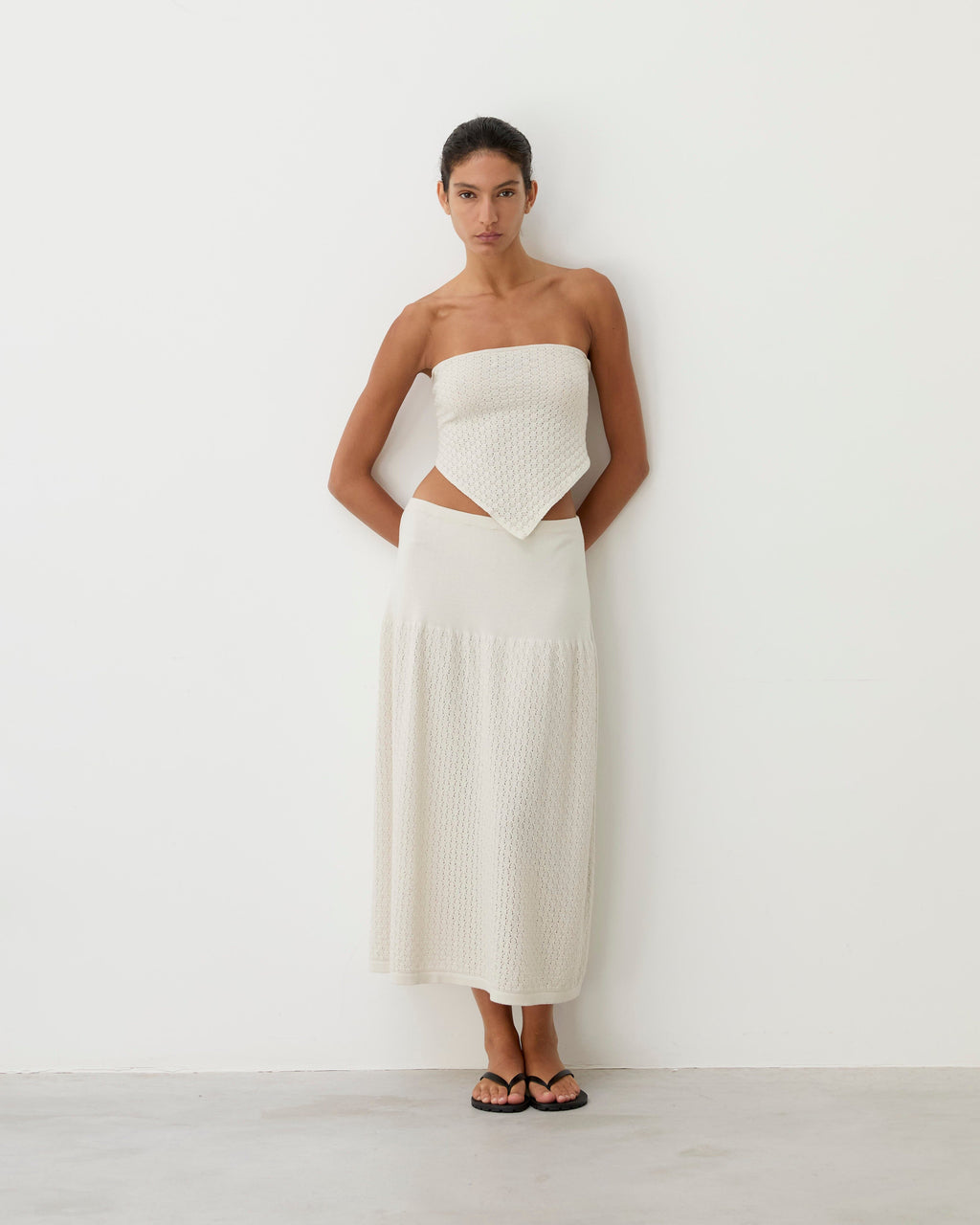 Diarte - Cora White Smoke Skirt