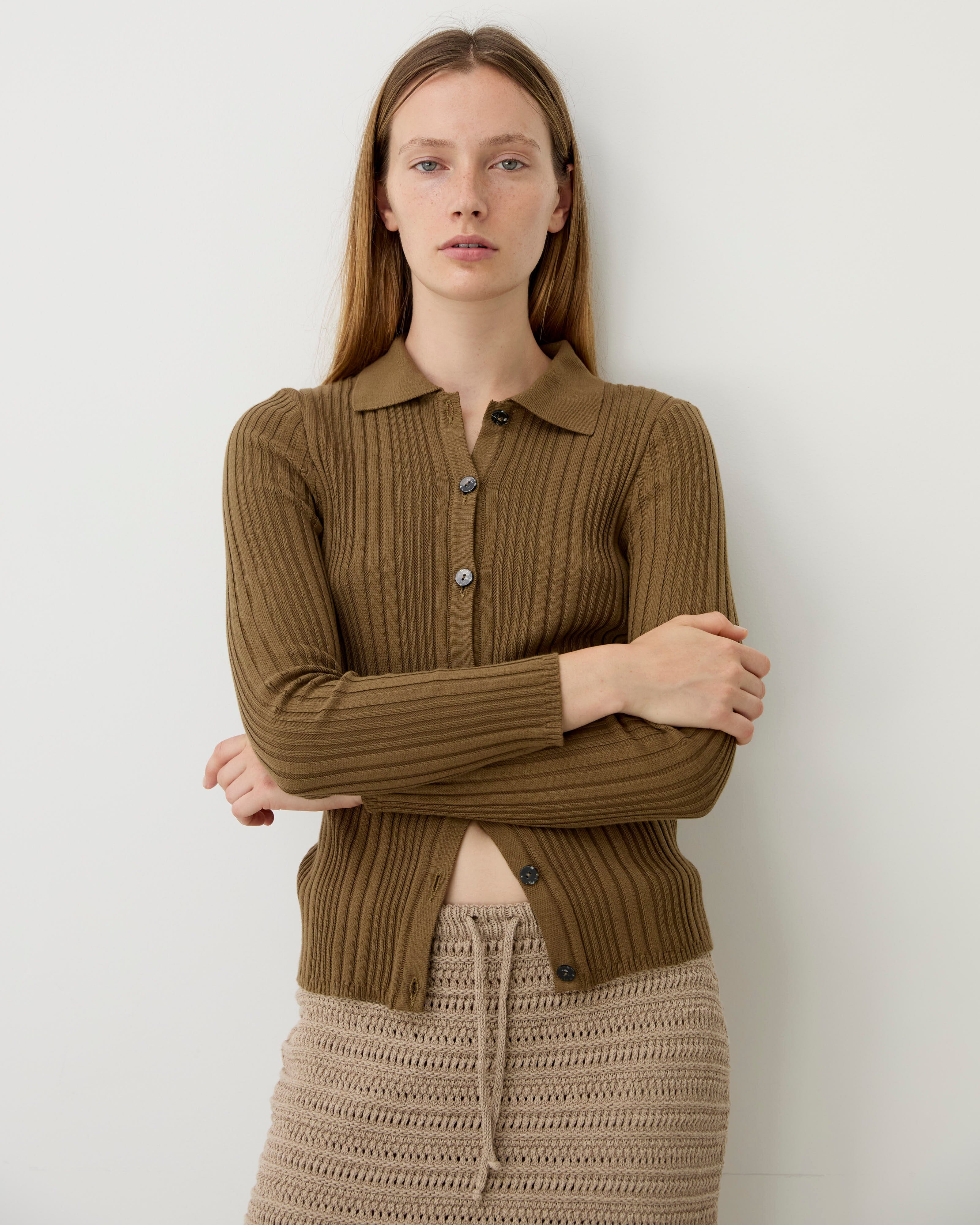 Diarte - Osma Dark Olive Cardigan