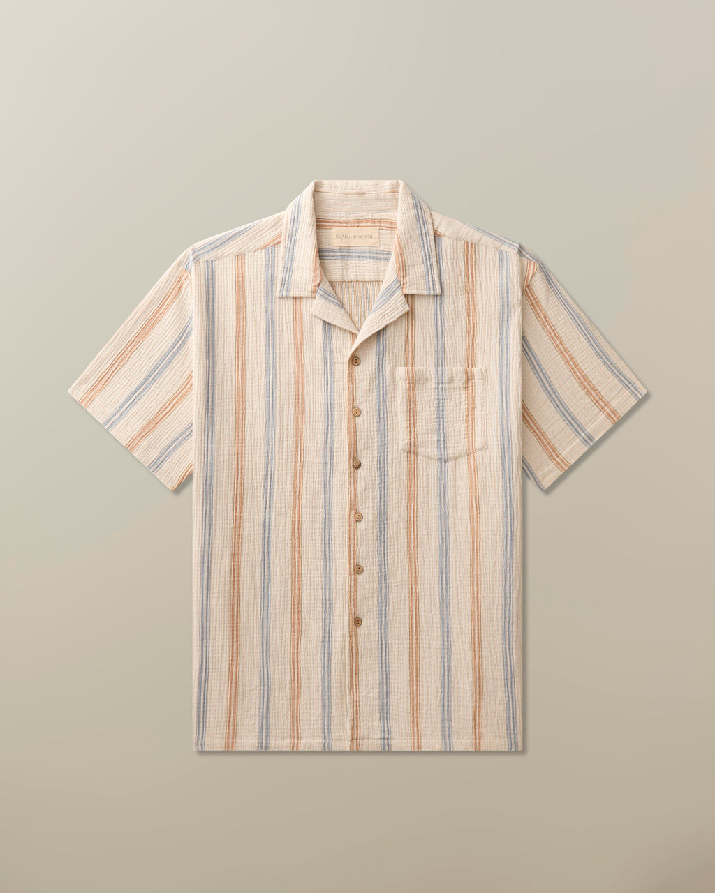 Fez Shirt in Organic Cotton Seersucker