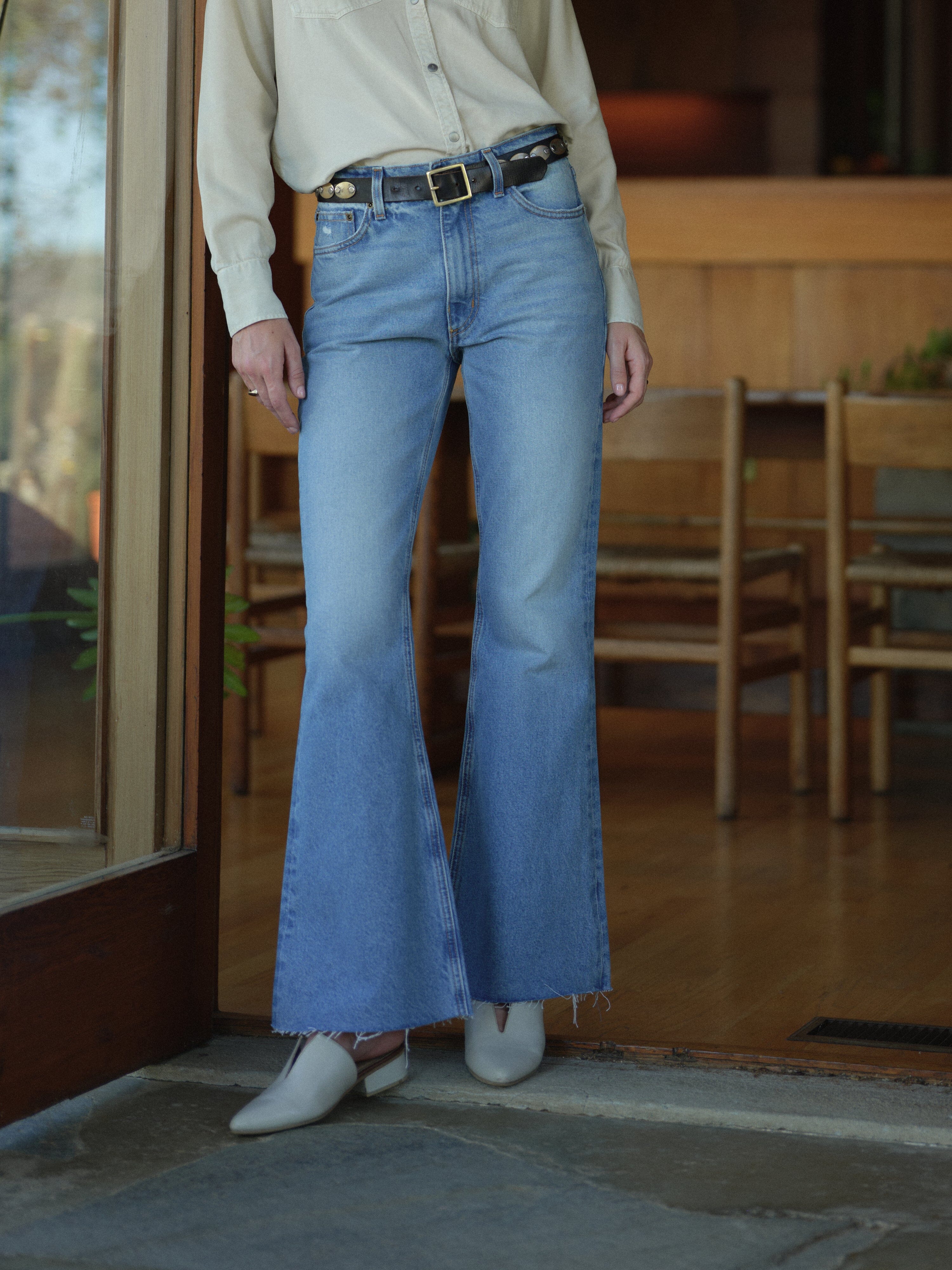 Freya Flare Jean in Japanese Denim
