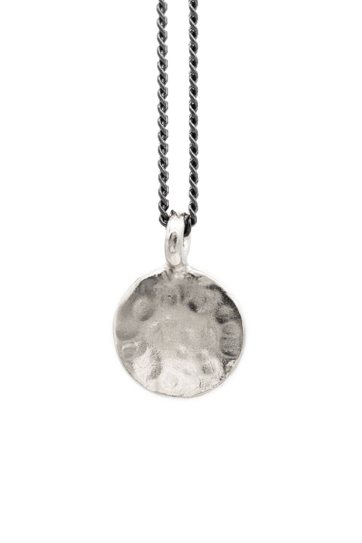 Mana Made Jewelry - Hammered Circle Charm Necklace