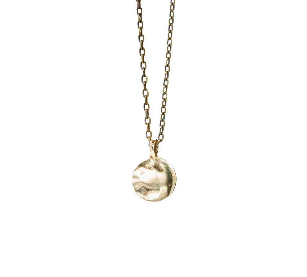 Mana Made Jewelry - Hammered Circle Charm Necklace