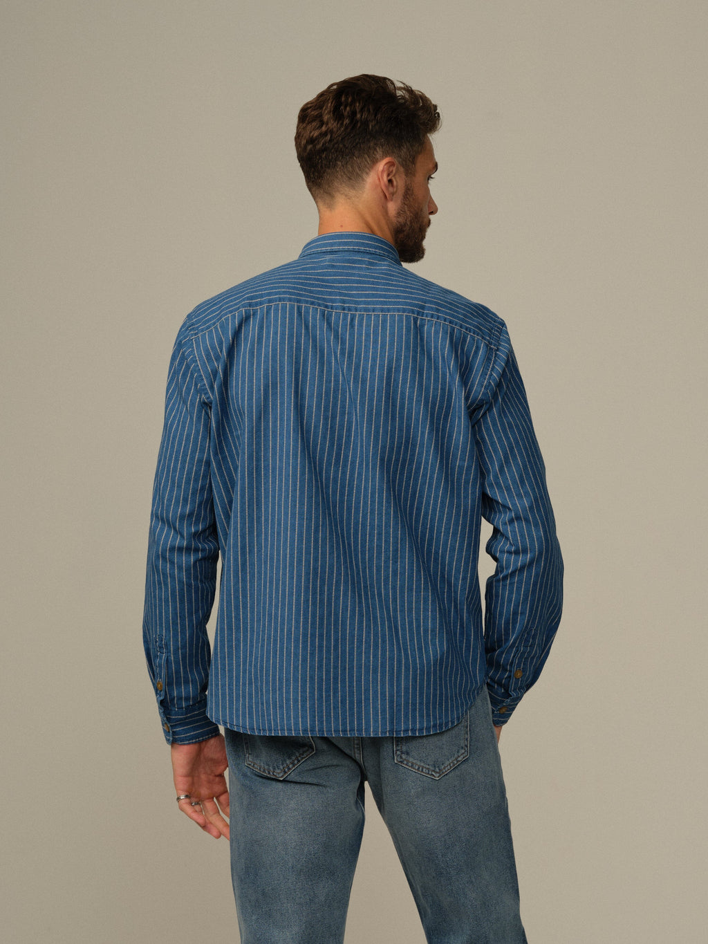 Accord Shirt in Dot-Dyed Indigo