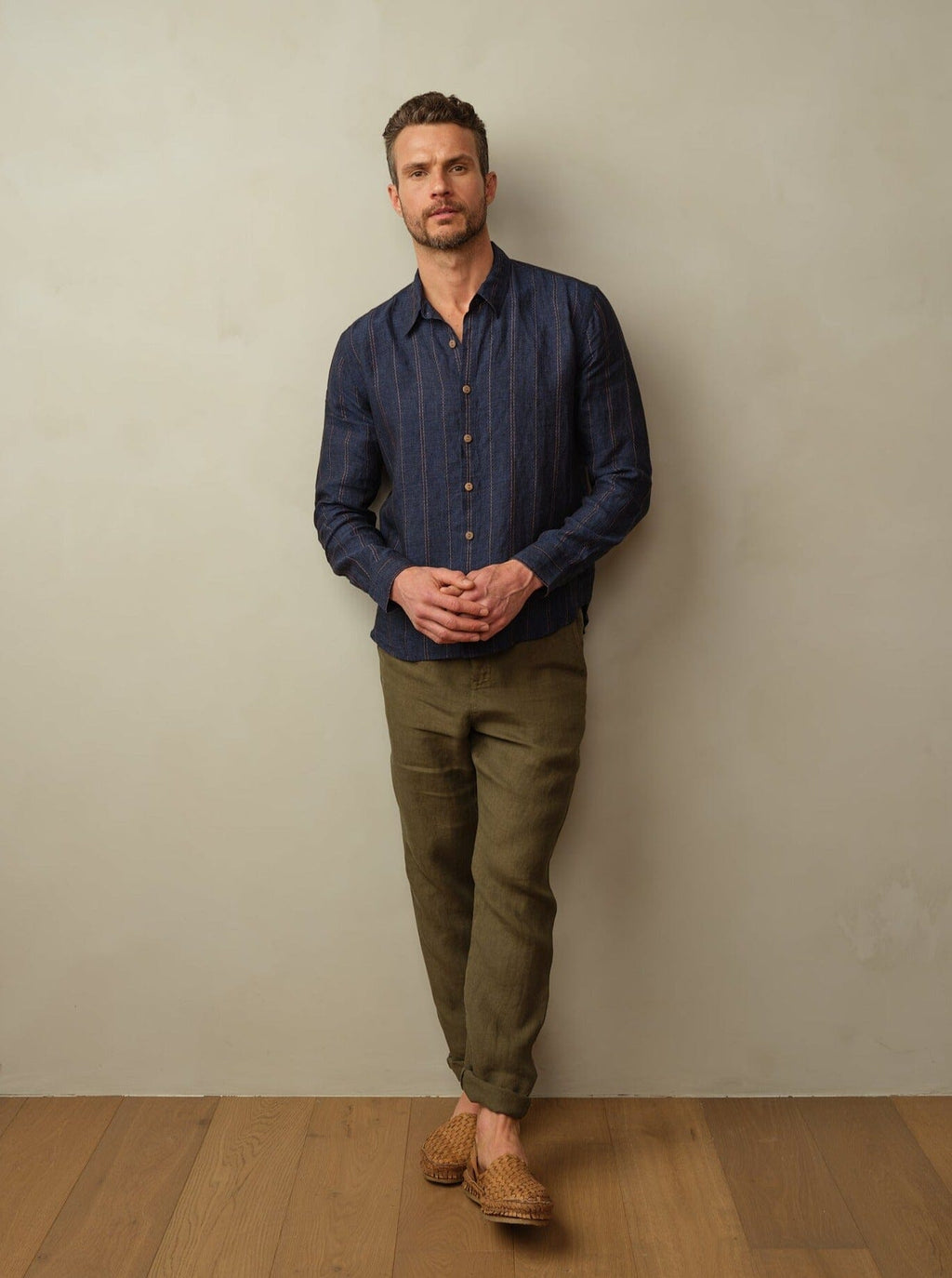 Accord Shirt in Embroidered Linen