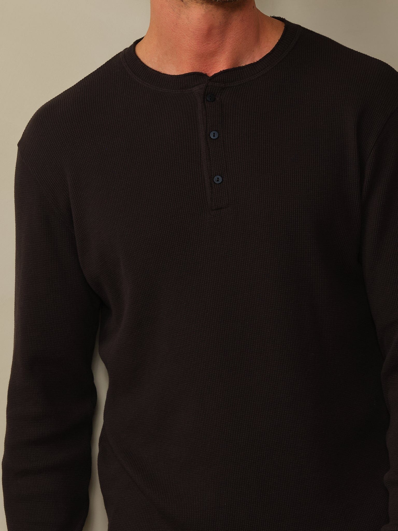 Crosby Henley in Waffle Knit