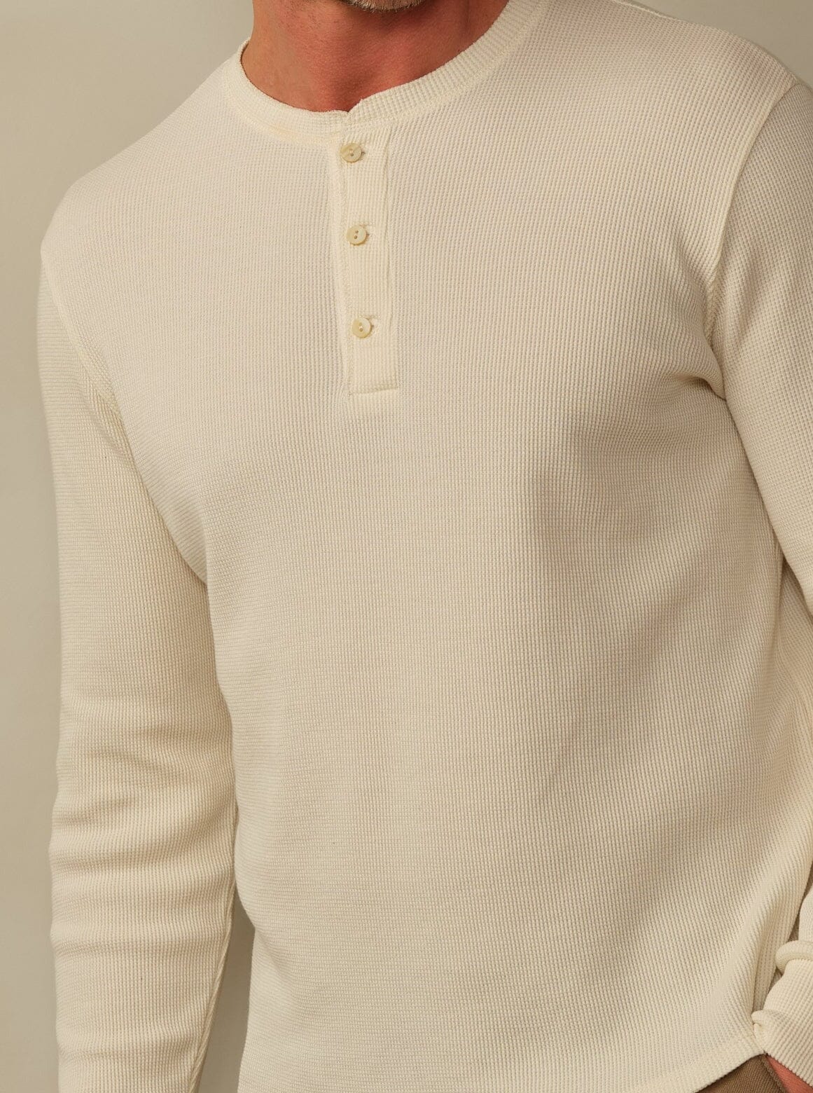 Crosby Henley in Waffle Knit