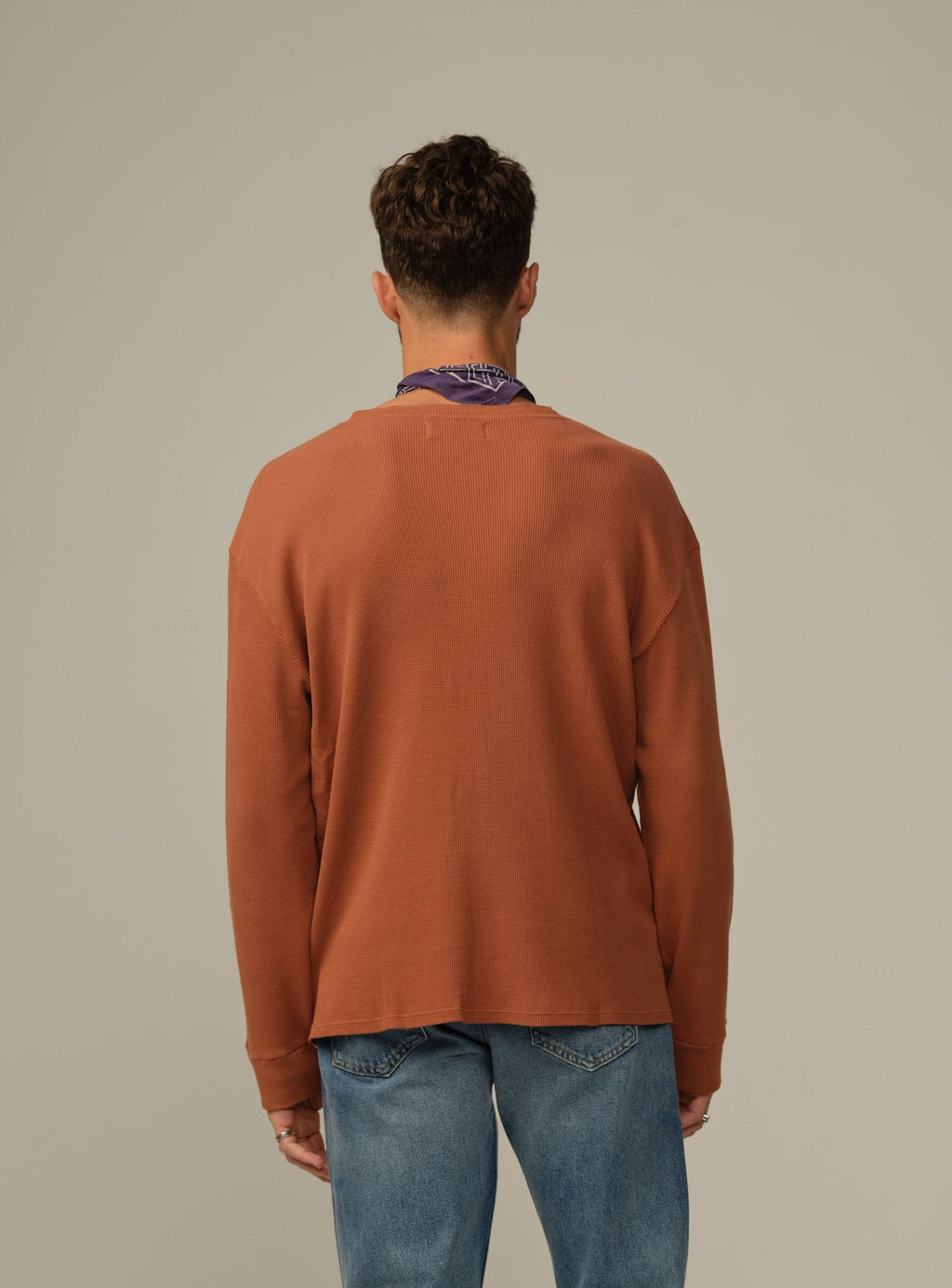 Crosby Henley in Waffle Knit