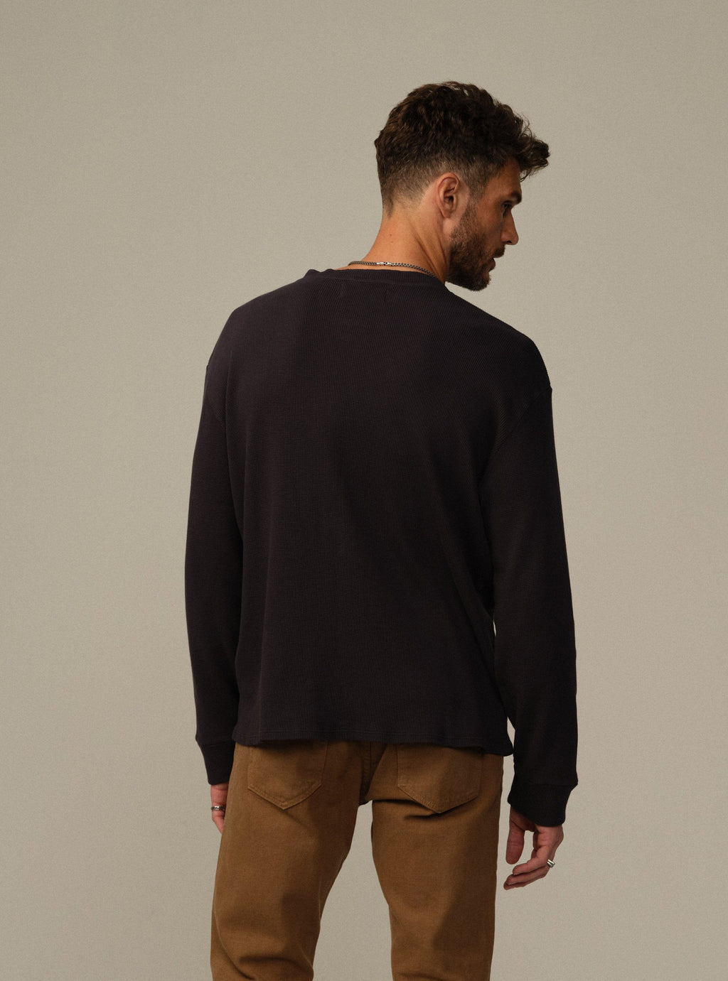 Crosby Henley in Waffle Knit