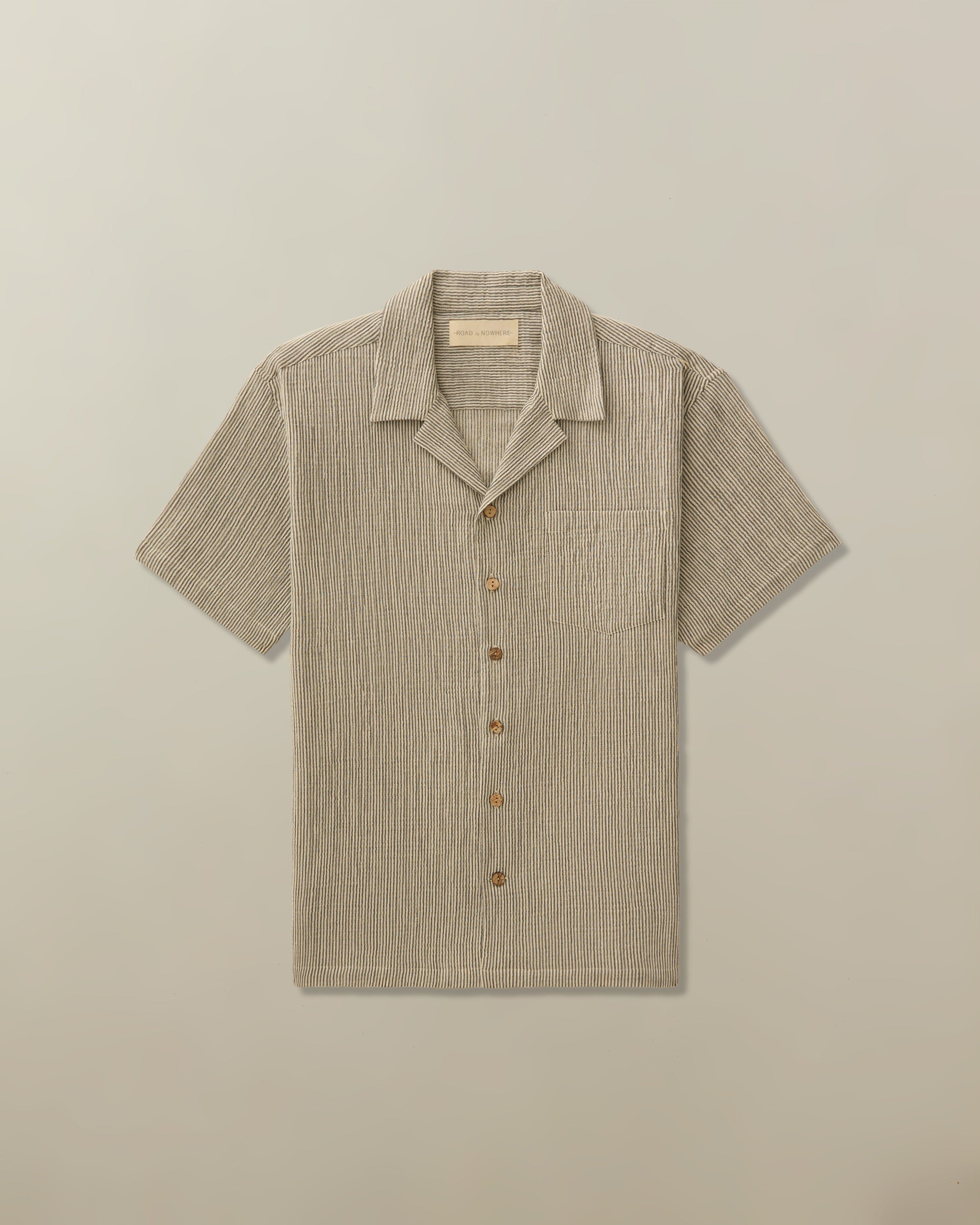 Fez Shirt in Organic Cotton Seersucker
