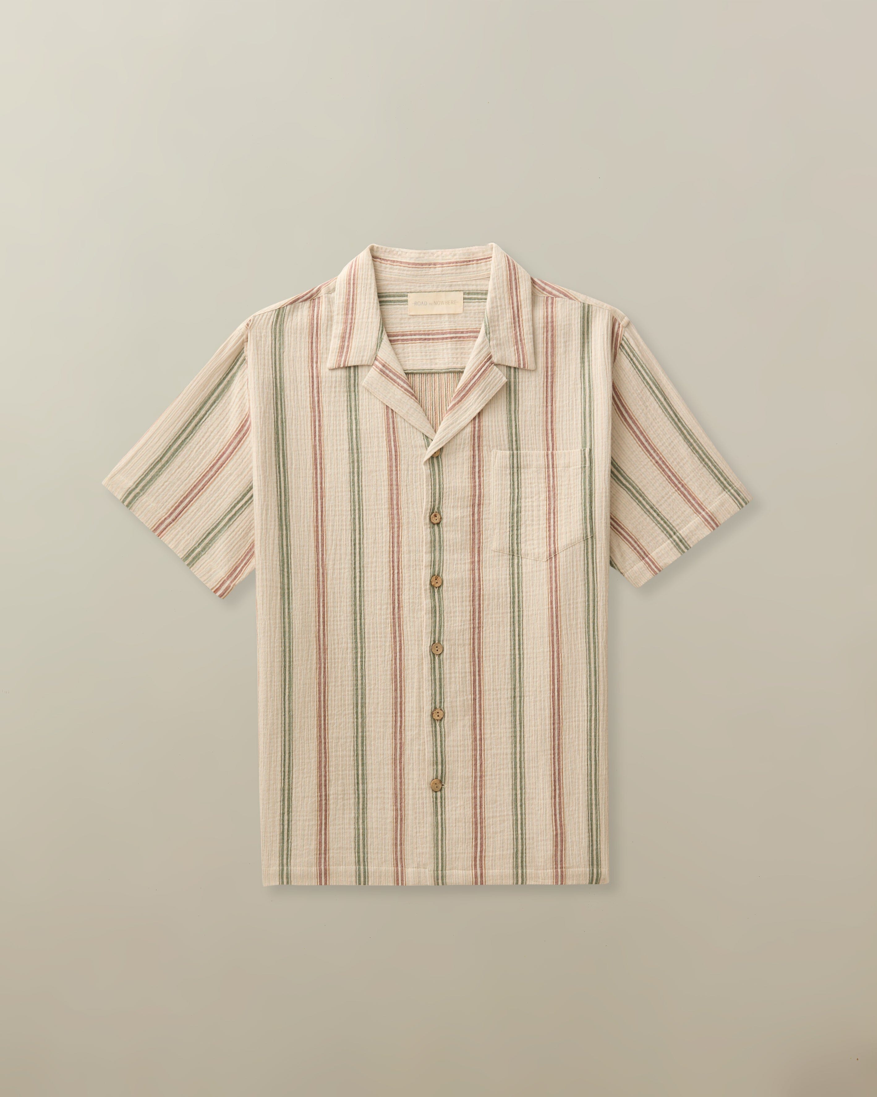 Fez Shirt in Organic Cotton Seersucker