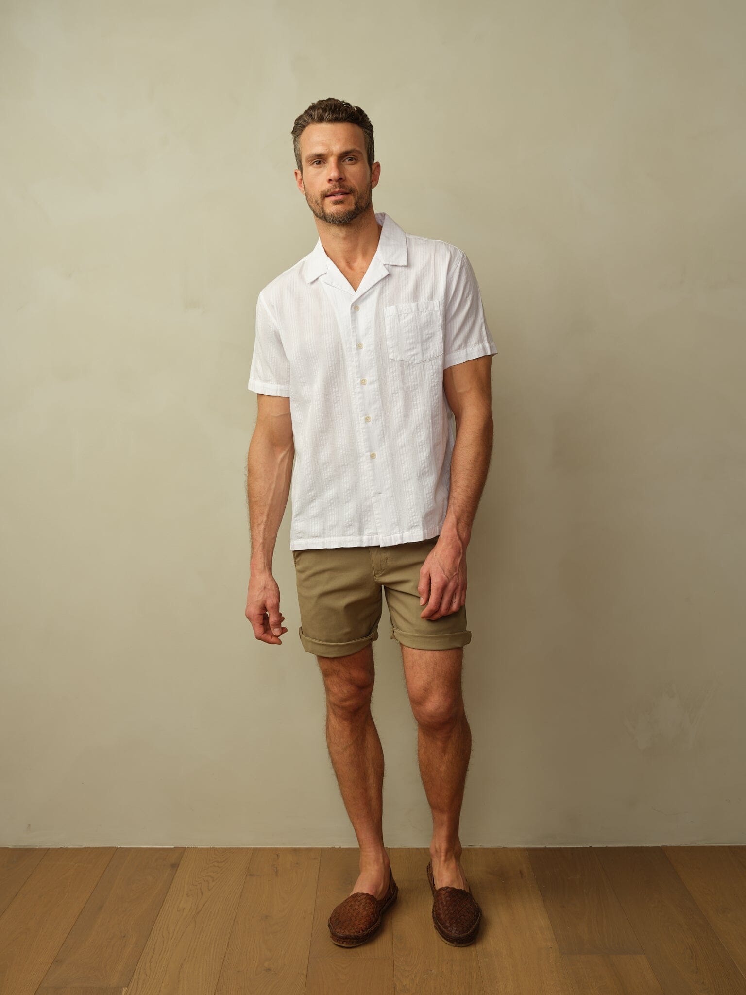 Fez Shirt in Cotton Dobby