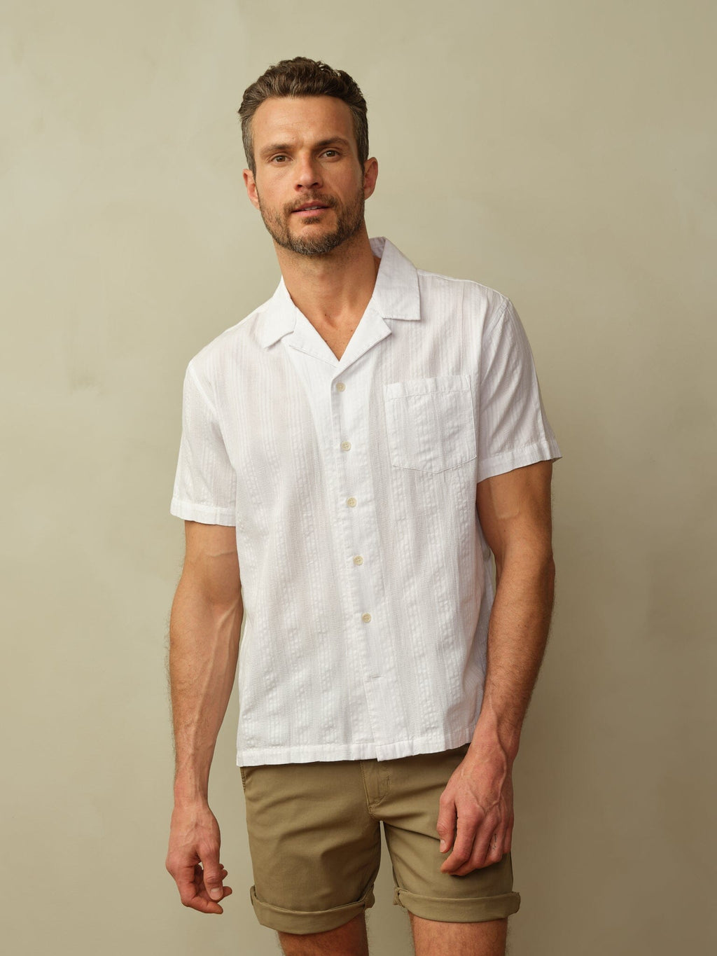 Fez Shirt in Cotton Dobby