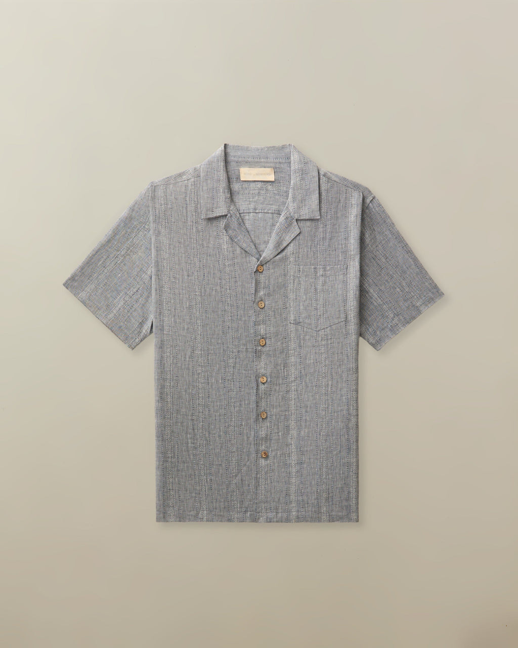 Fez Shirt in Linen Jacquard