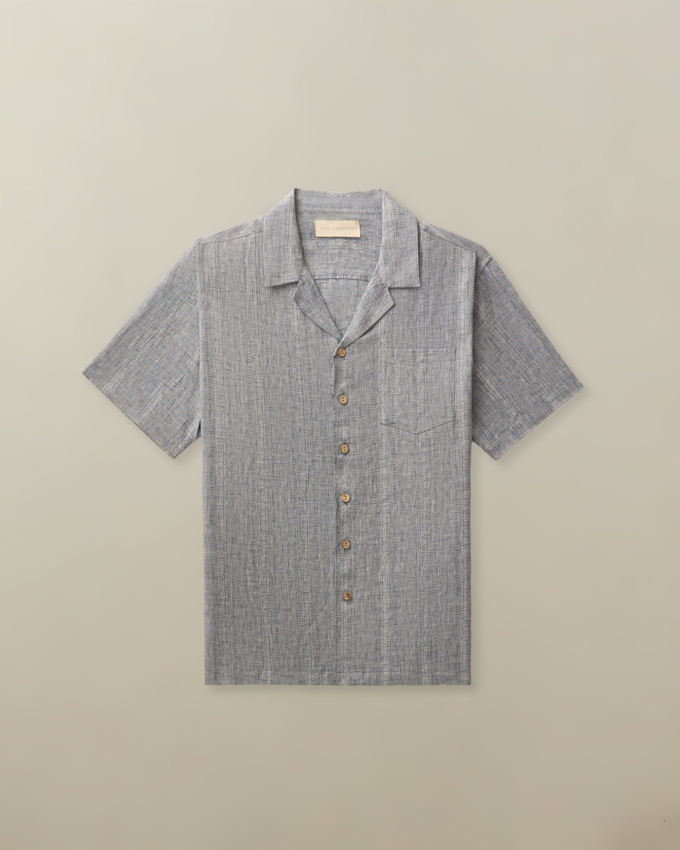 Fez Shirt in Linen Jacquard