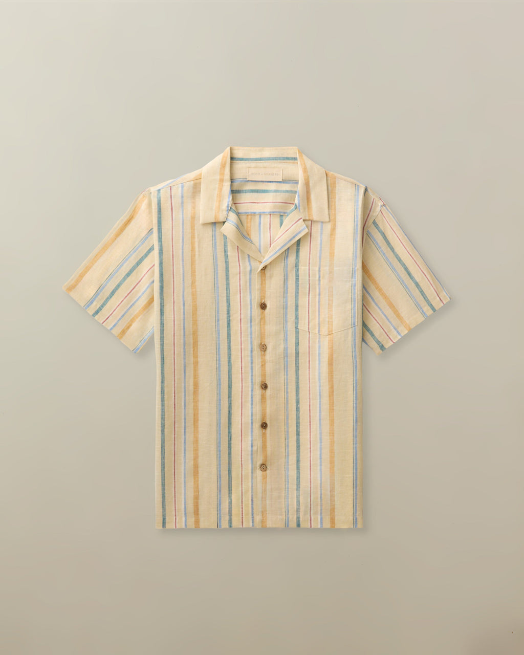Fez Shirt in Striped Linen