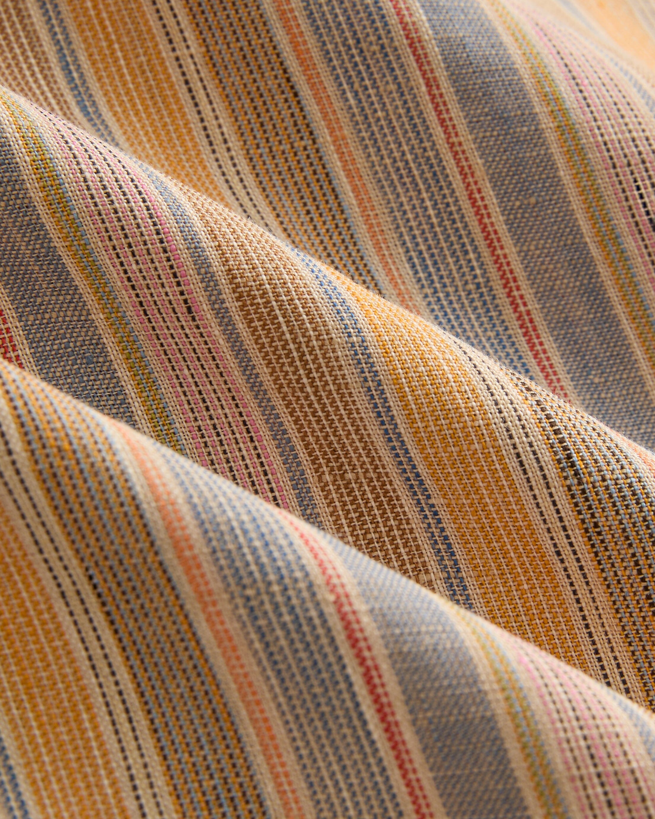 Fez Shirt in Striped Linen