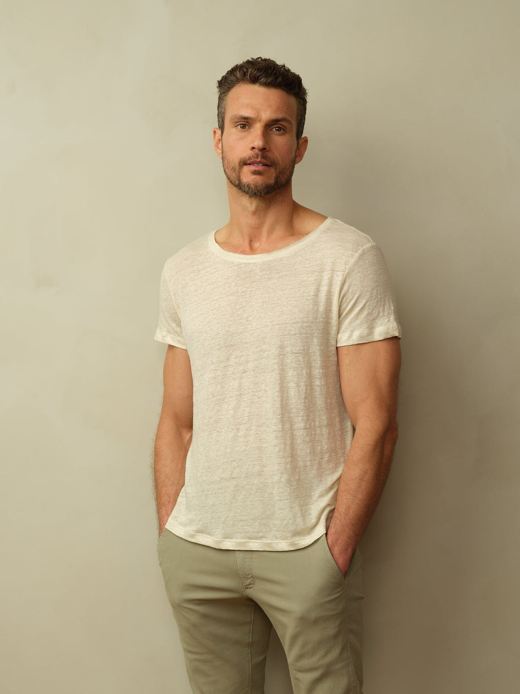 Fischer Boatneck Tee in Linen