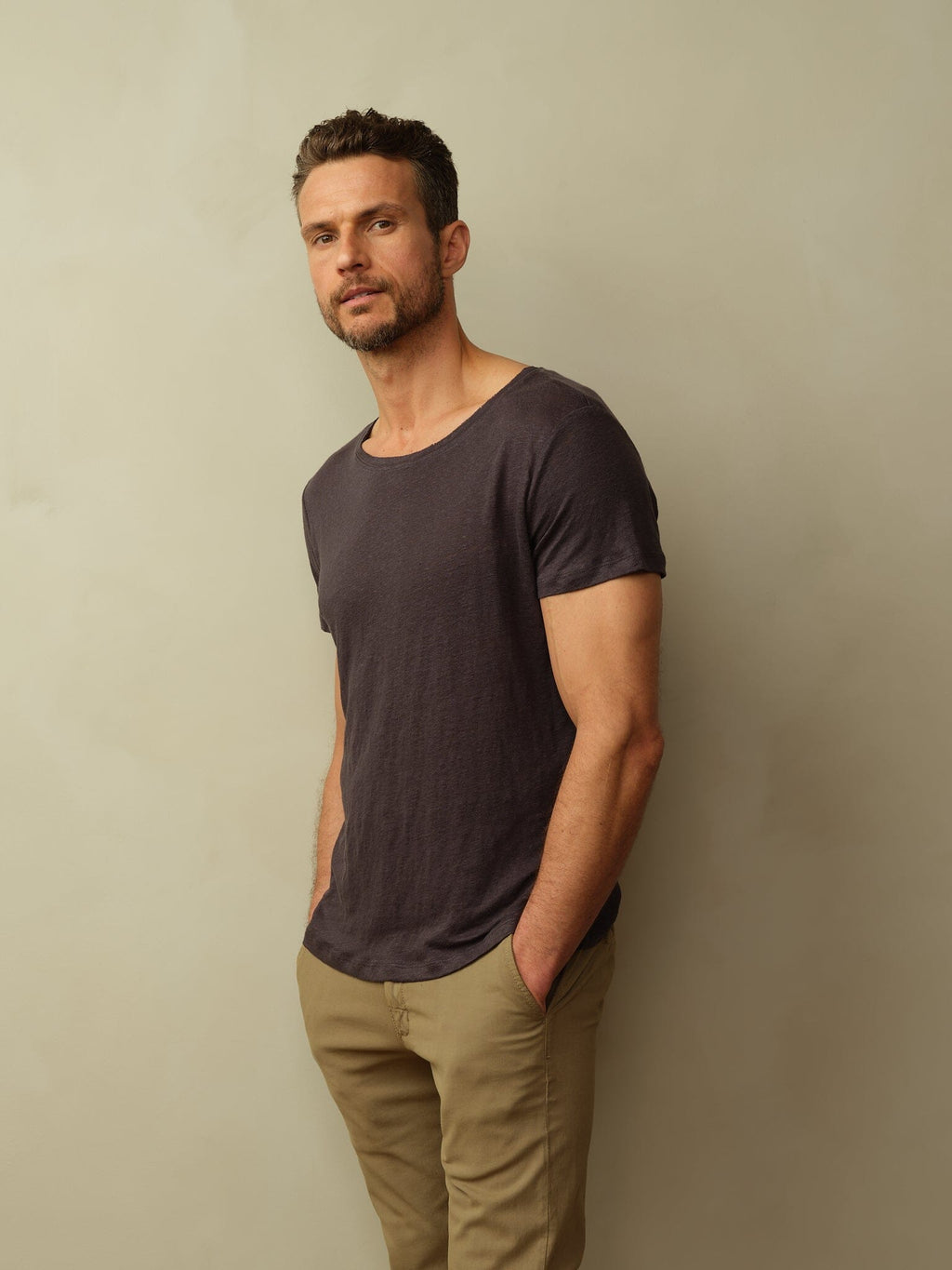 Fischer Boatneck Tee in Linen