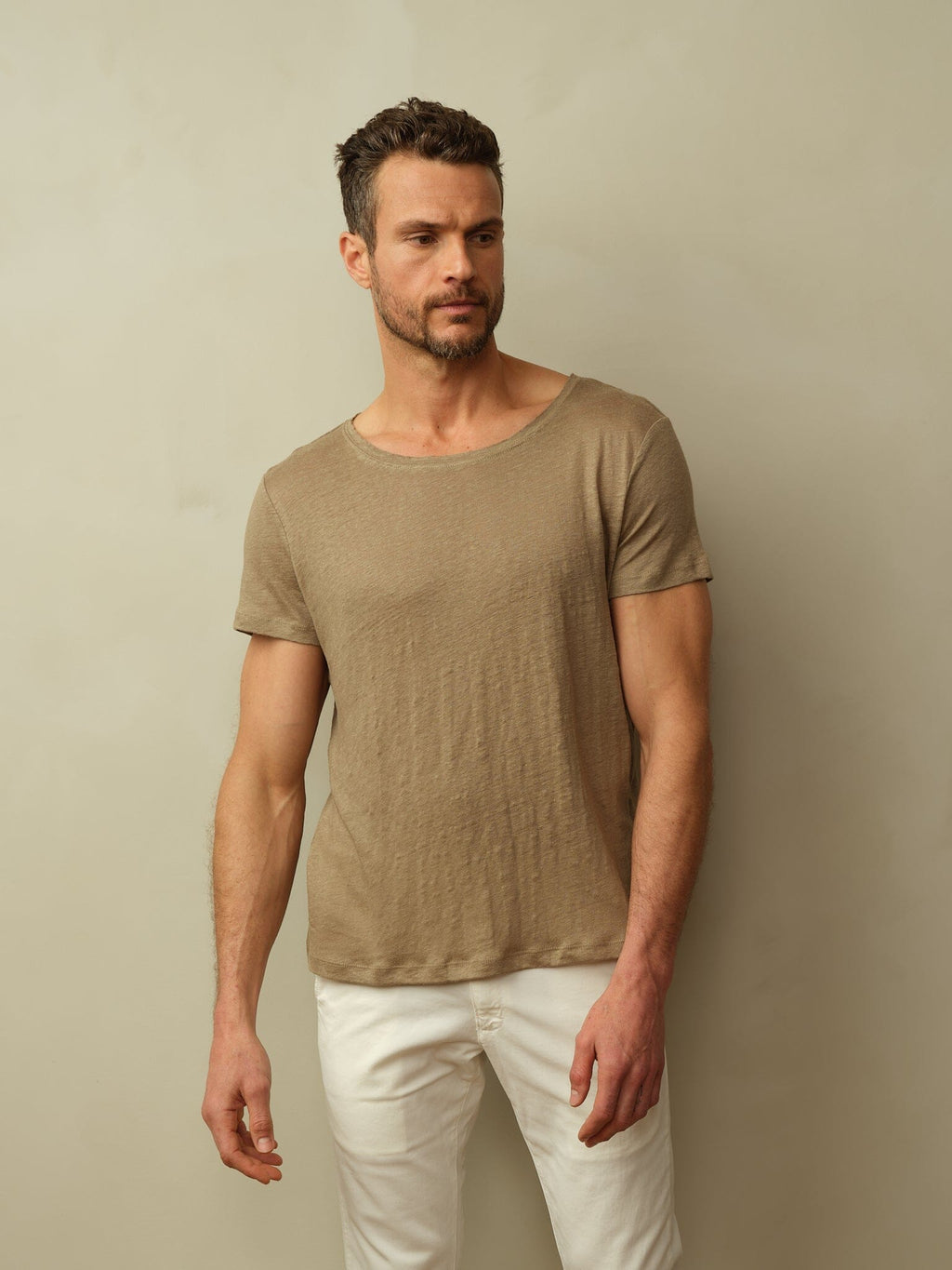 Fischer Boatneck Tee in Linen