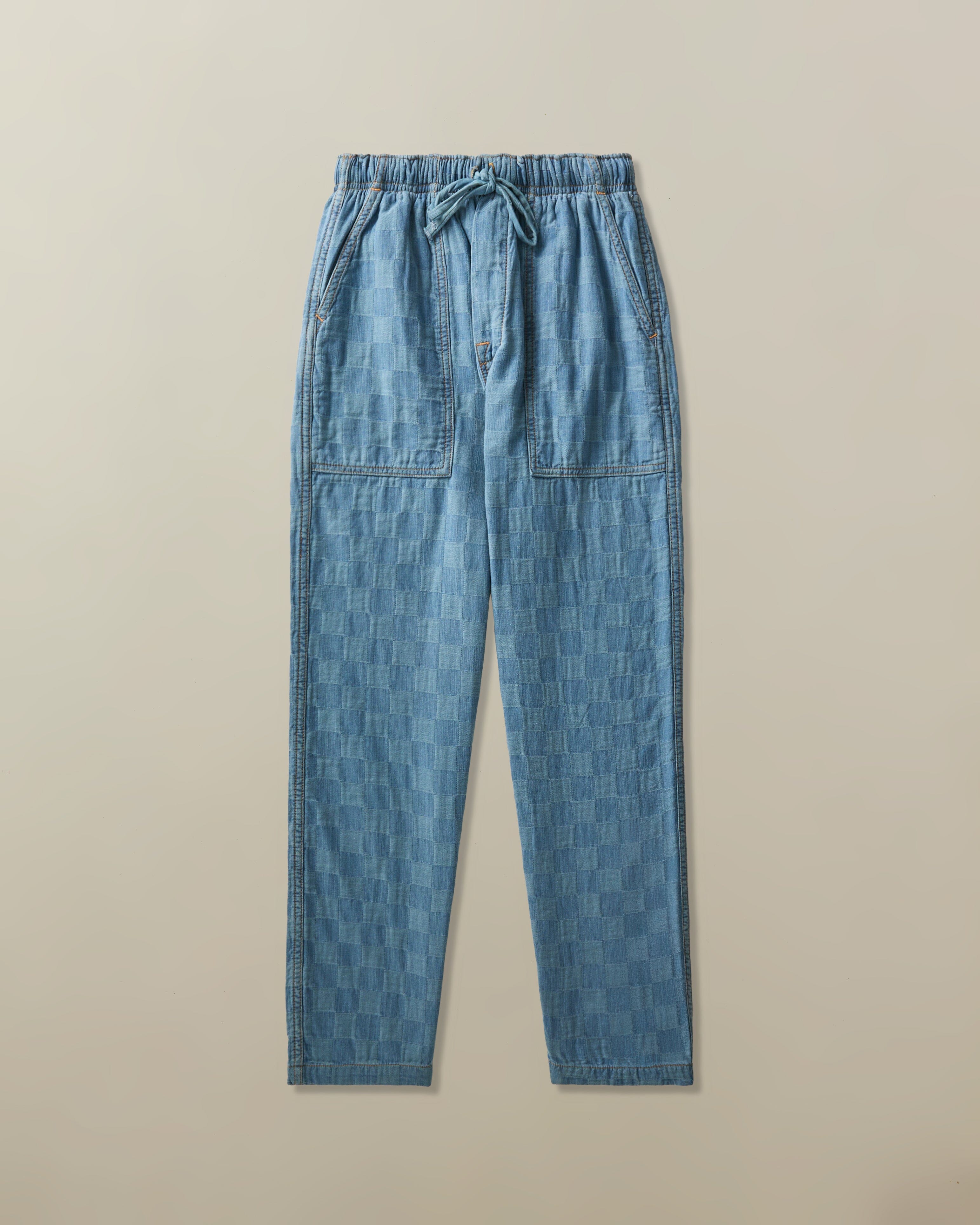 Harbor Pant in Patchwork Denim