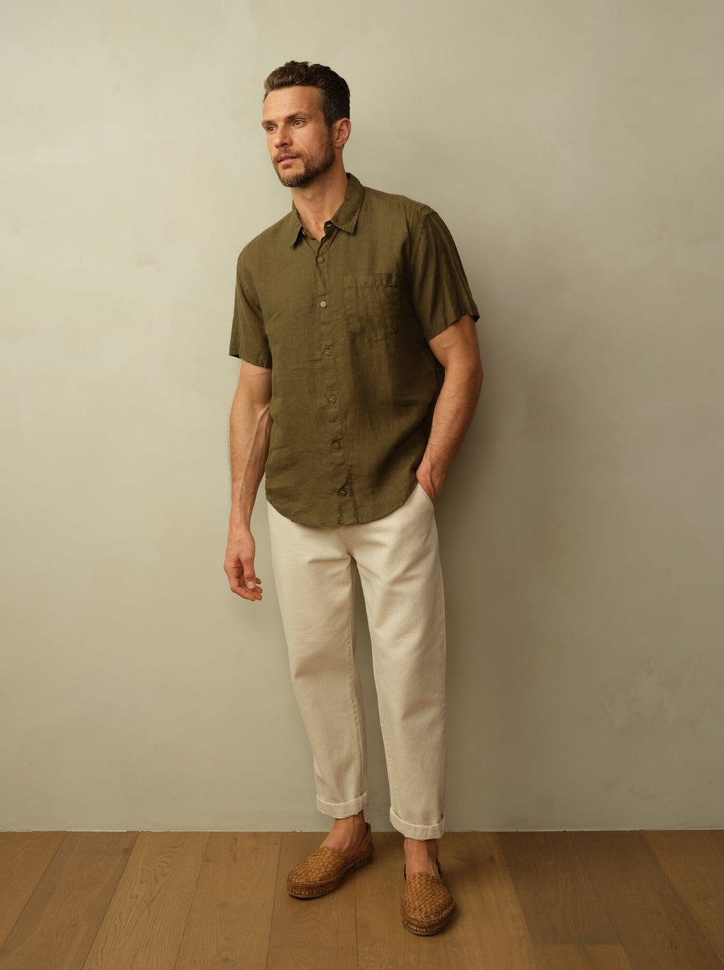 Hudson Shirt in Garment Dyed Linen