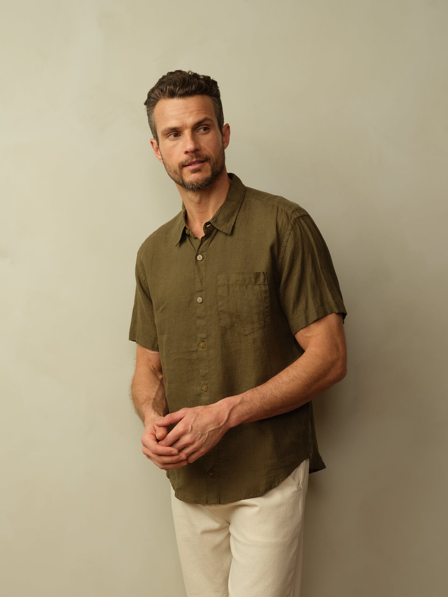 Hudson Shirt in Garment Dyed Linen