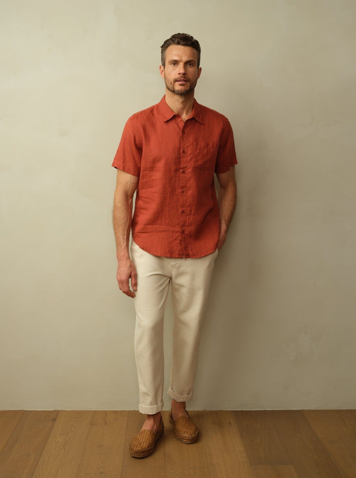 Hudson Shirt in Garment Dyed Linen