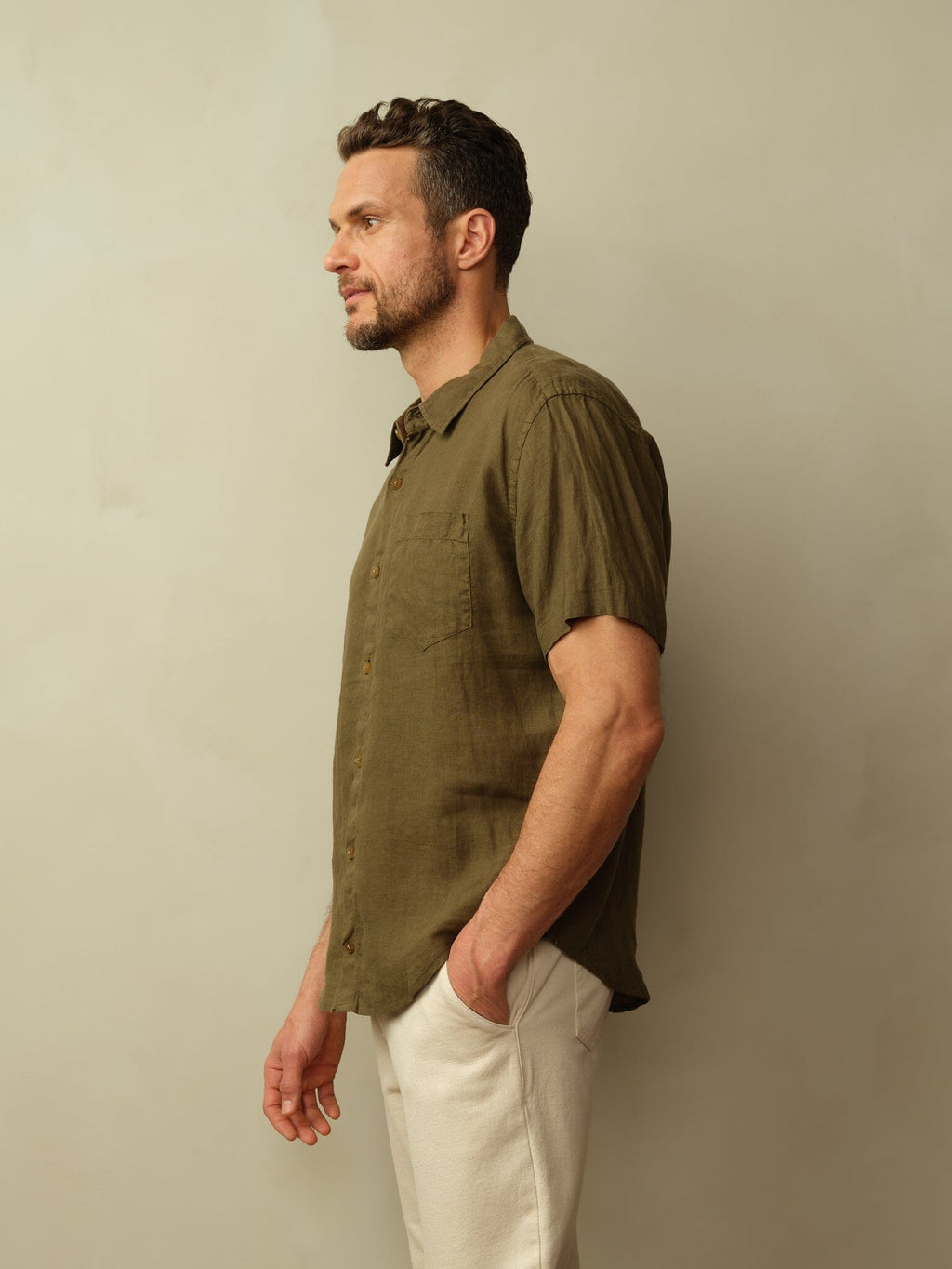 Hudson Shirt in Garment Dyed Linen